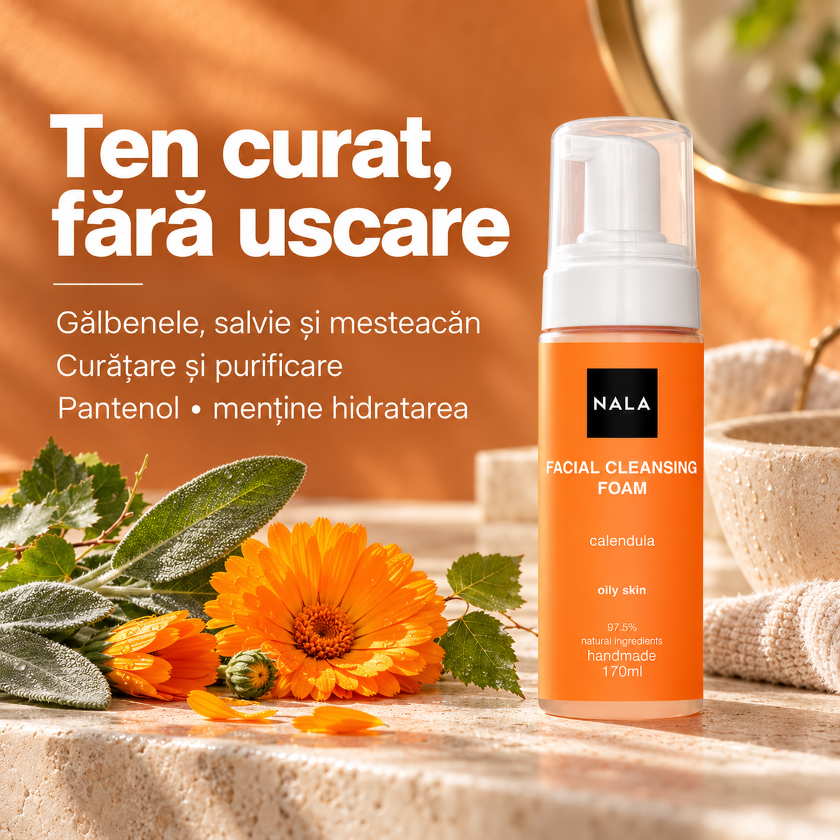 Spumă Curățare Ten Gras - Gălbenele