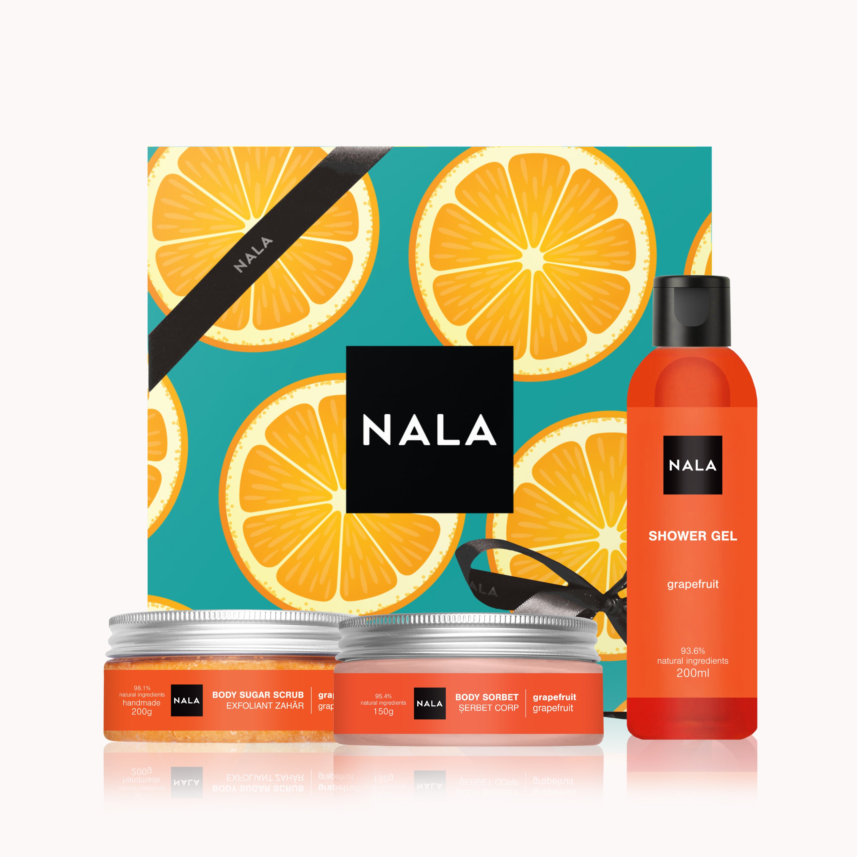 Set CADOU Piele Catifelată - Grapefruit (Șerbet)