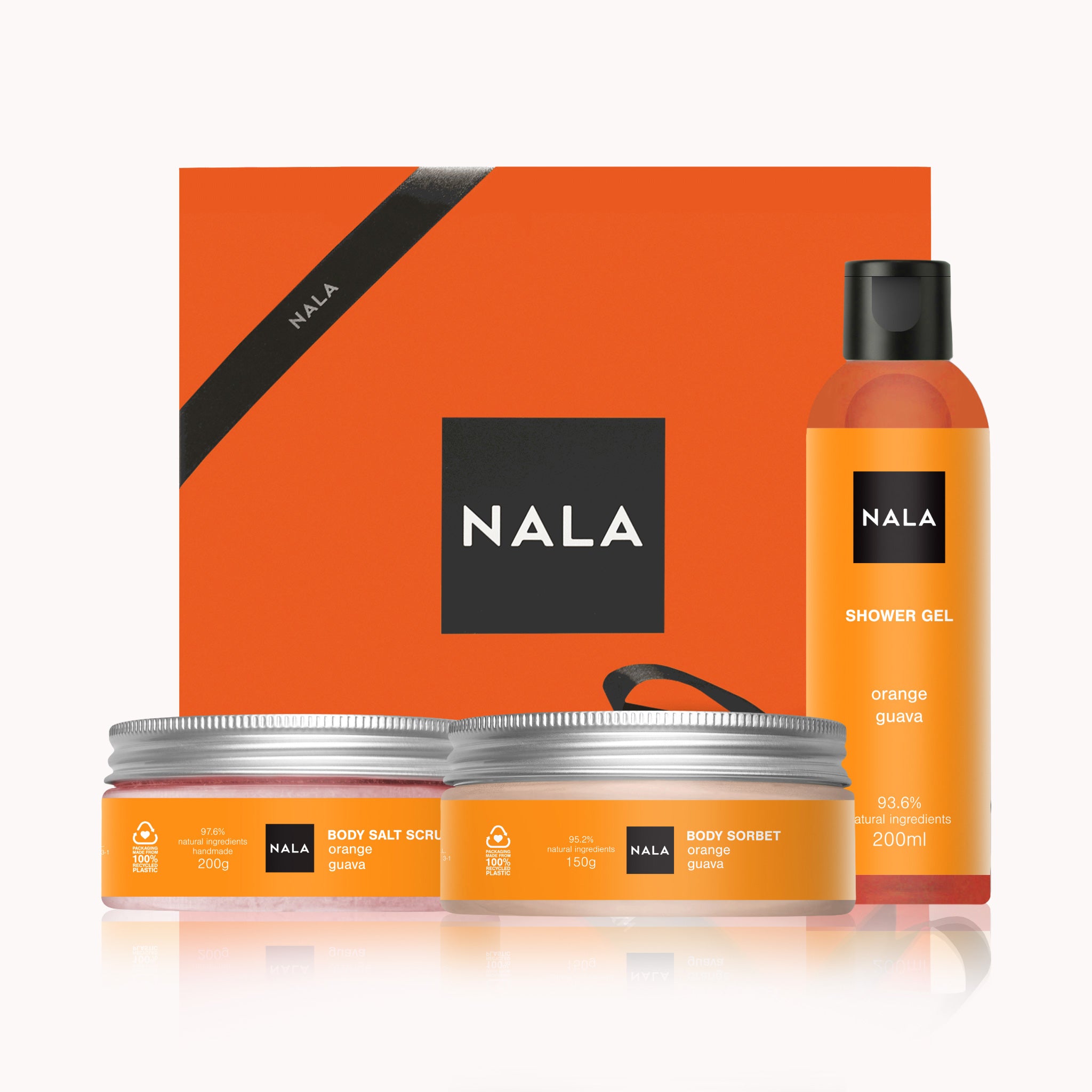 Set CADOU Piele Catifelată - Portocală & Guava (Șerbet)