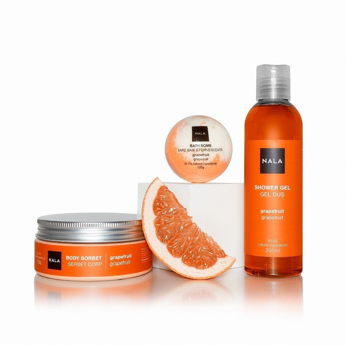 Set Baie și Hidratare - Grapefruit (Șerbet)