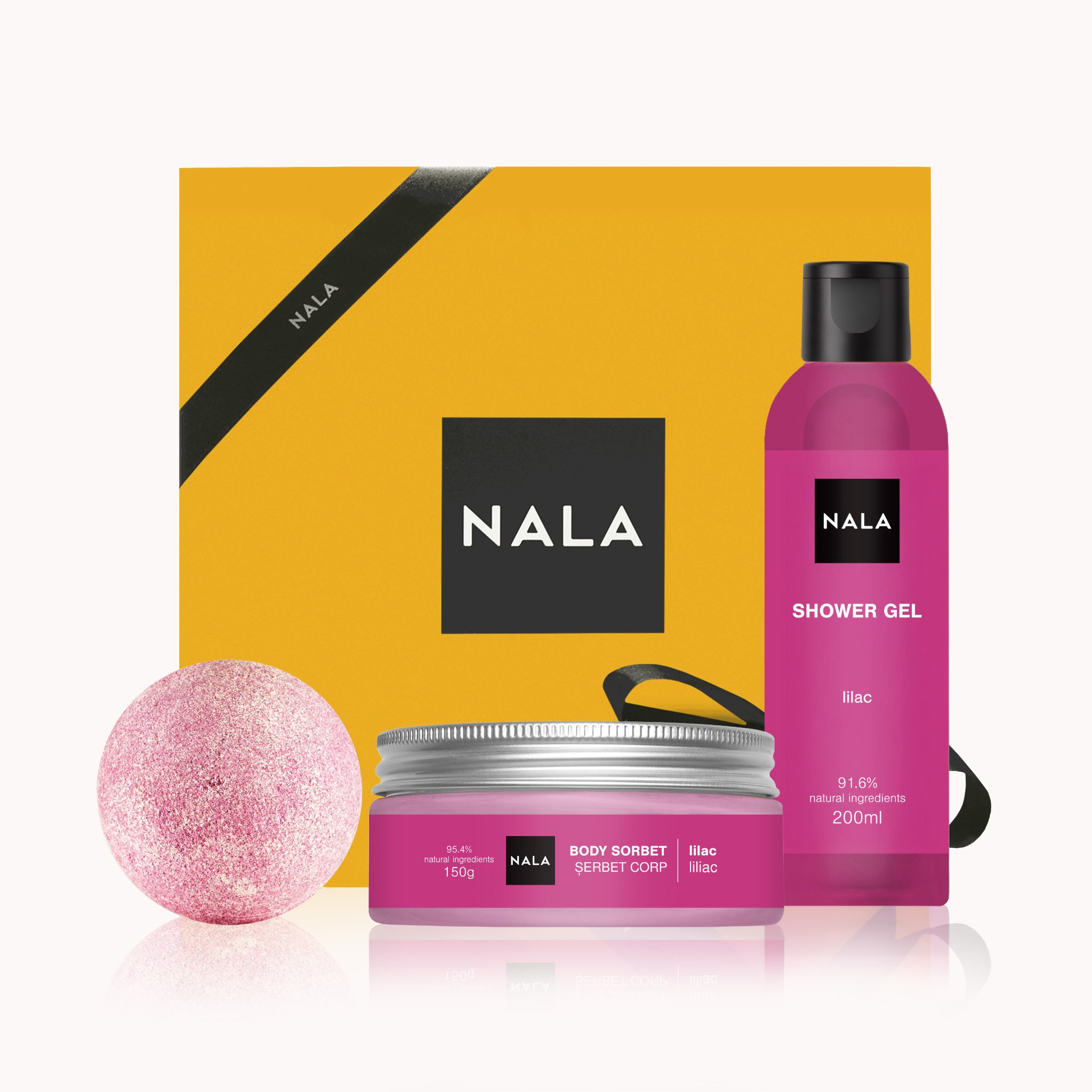 sisel natrience スキンケア ベーシックセット Set Cadou Baie & Hidratare Liliac (Șerbet) | NALA – NALA Cosmetice