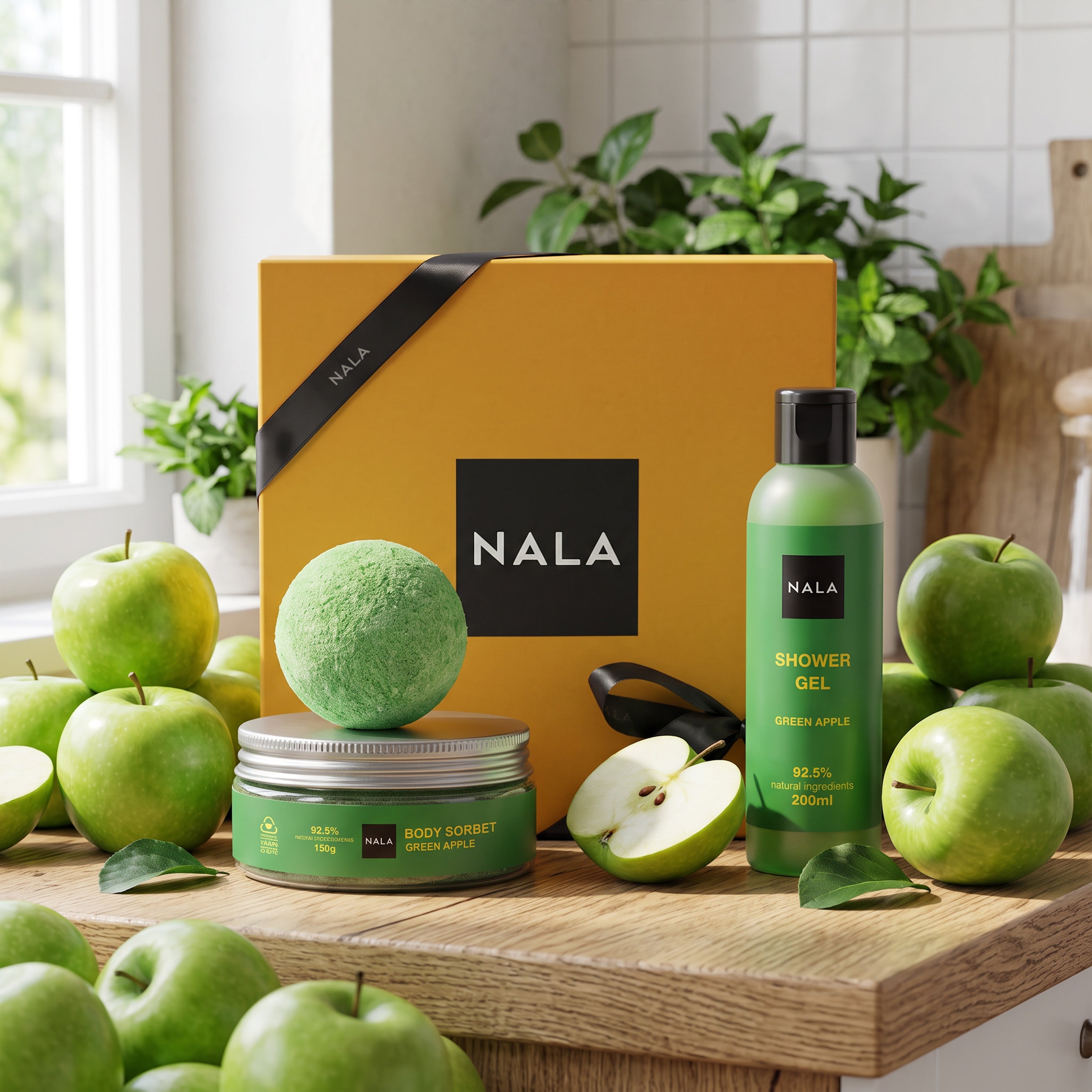 Set Baie și Hidratare - Măr verde (Șerbet)