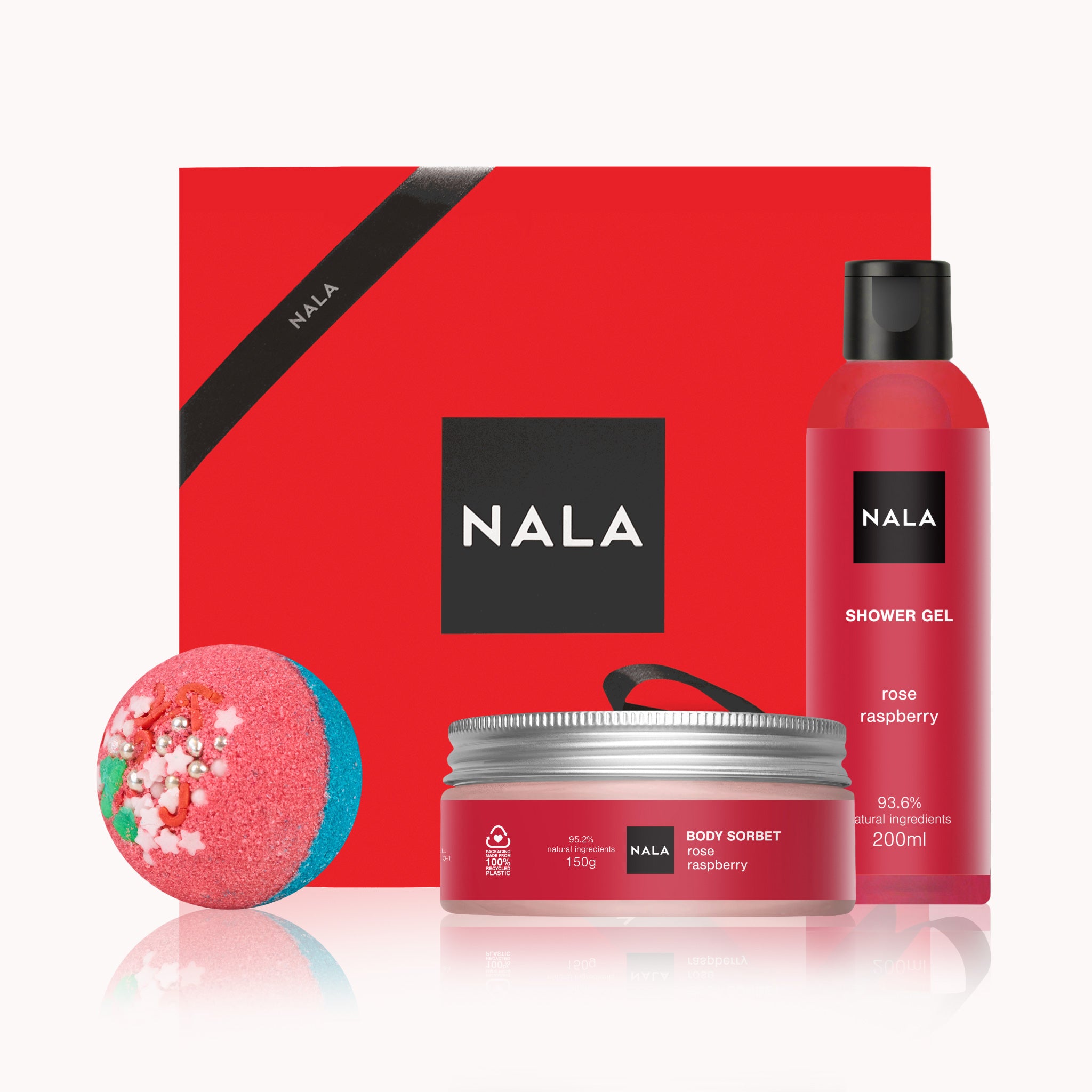 Set Baie și Hidratare - Trandafir & Zmeură (Șerbet)