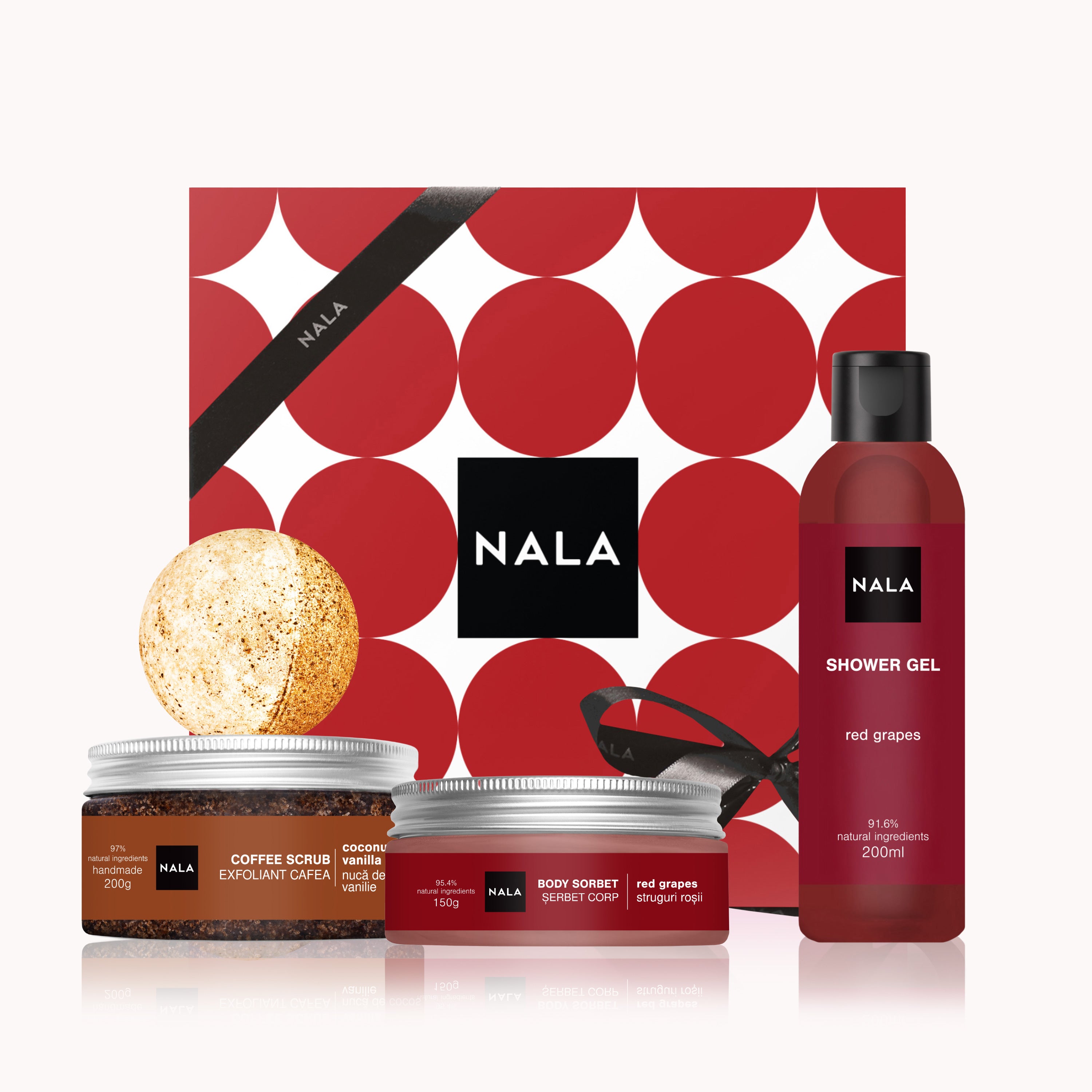 Set CADOU Exfoliere și Hidratare - Struguri roșii (Șerbet)