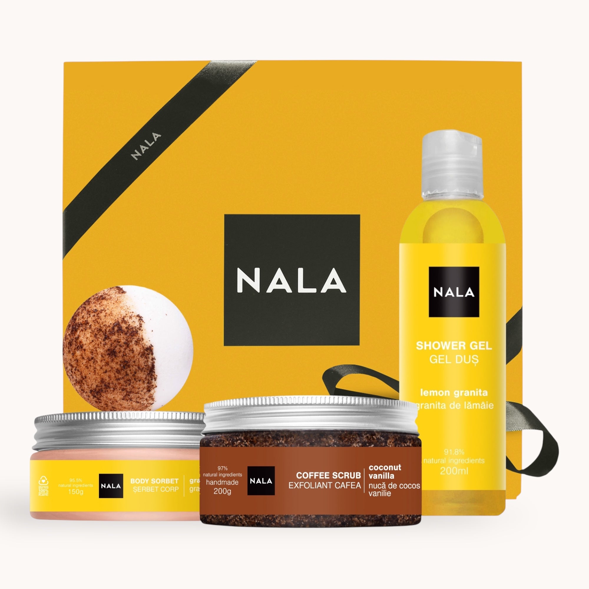 Set CADOU Exfoliere și Hidratare - Granita de Lămâie (Șerbet)