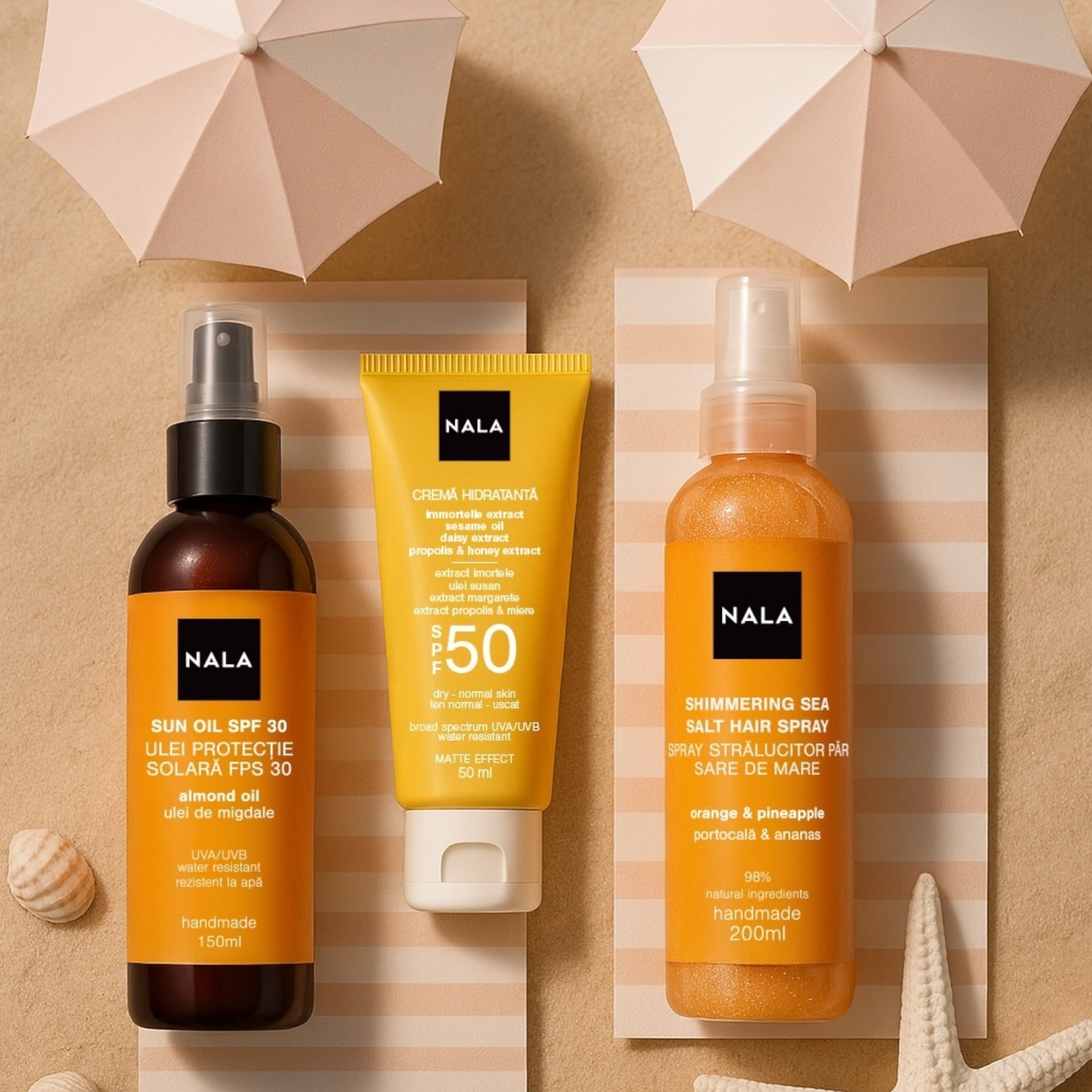 Spray Loțiune protecție solară SPF30 - Extract Morcov, Aloe Vera și Rodie