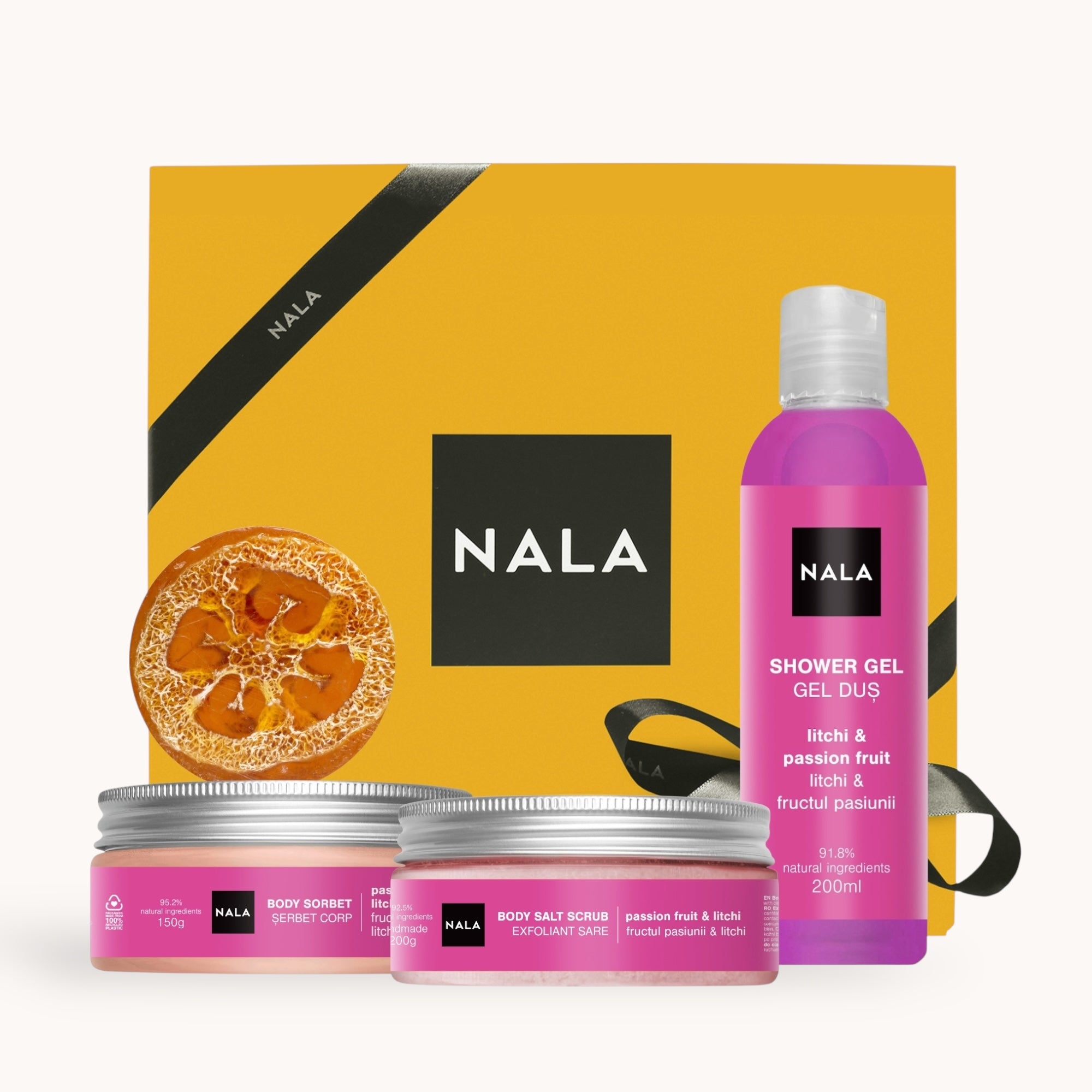 Set CADOU Relaxare & Catifelare - Fructul Pasiunii & Litchi