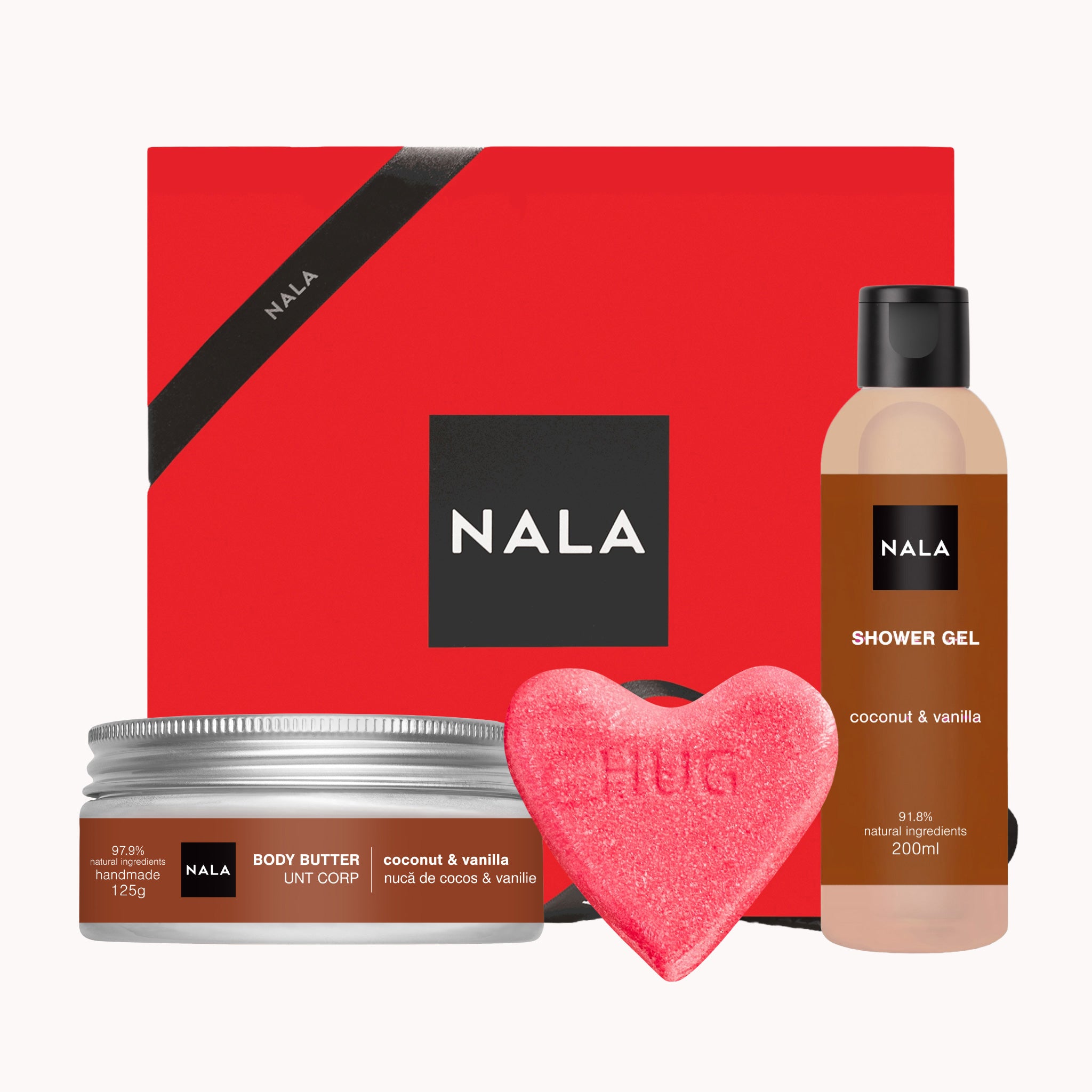 Set CADOU Răsfăț - Nucă de cocos & Vanilie - HUG