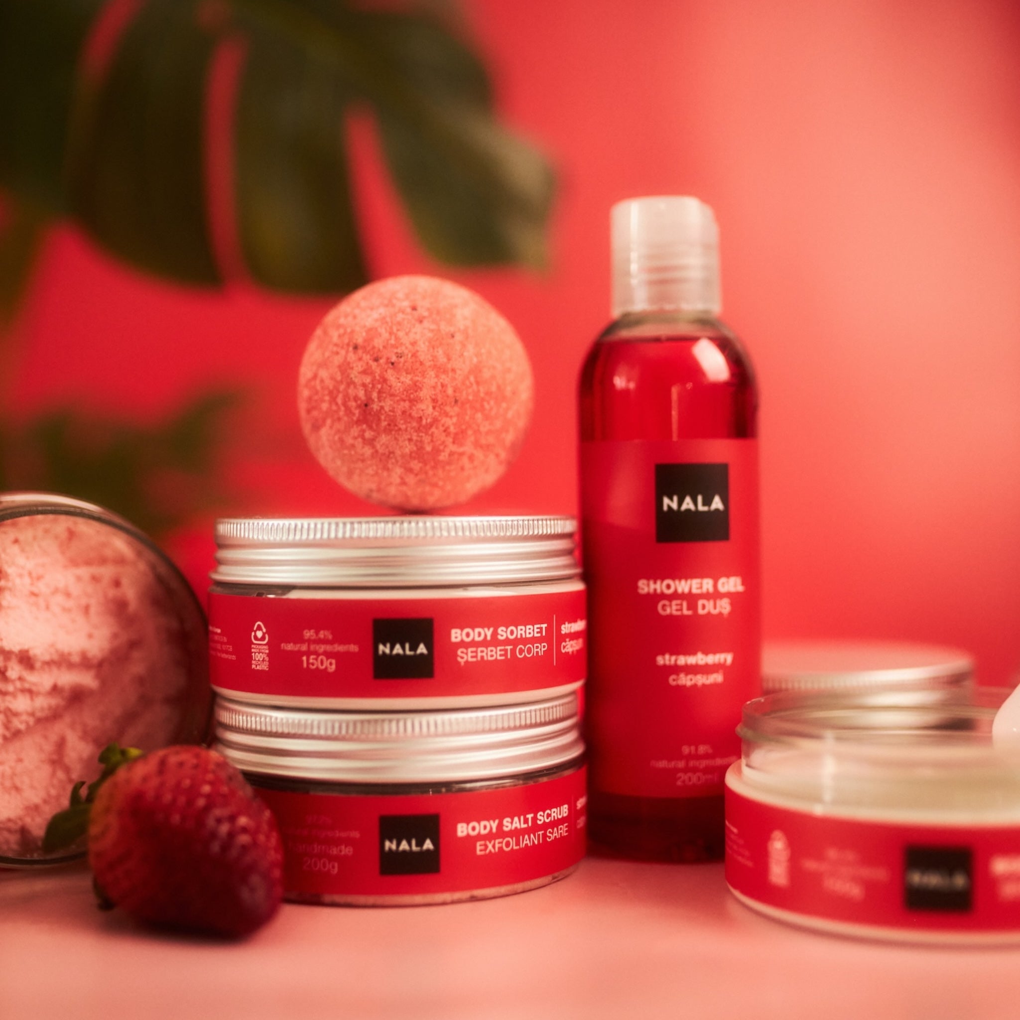 Bombă Baie Efervescentă - Căpșuni