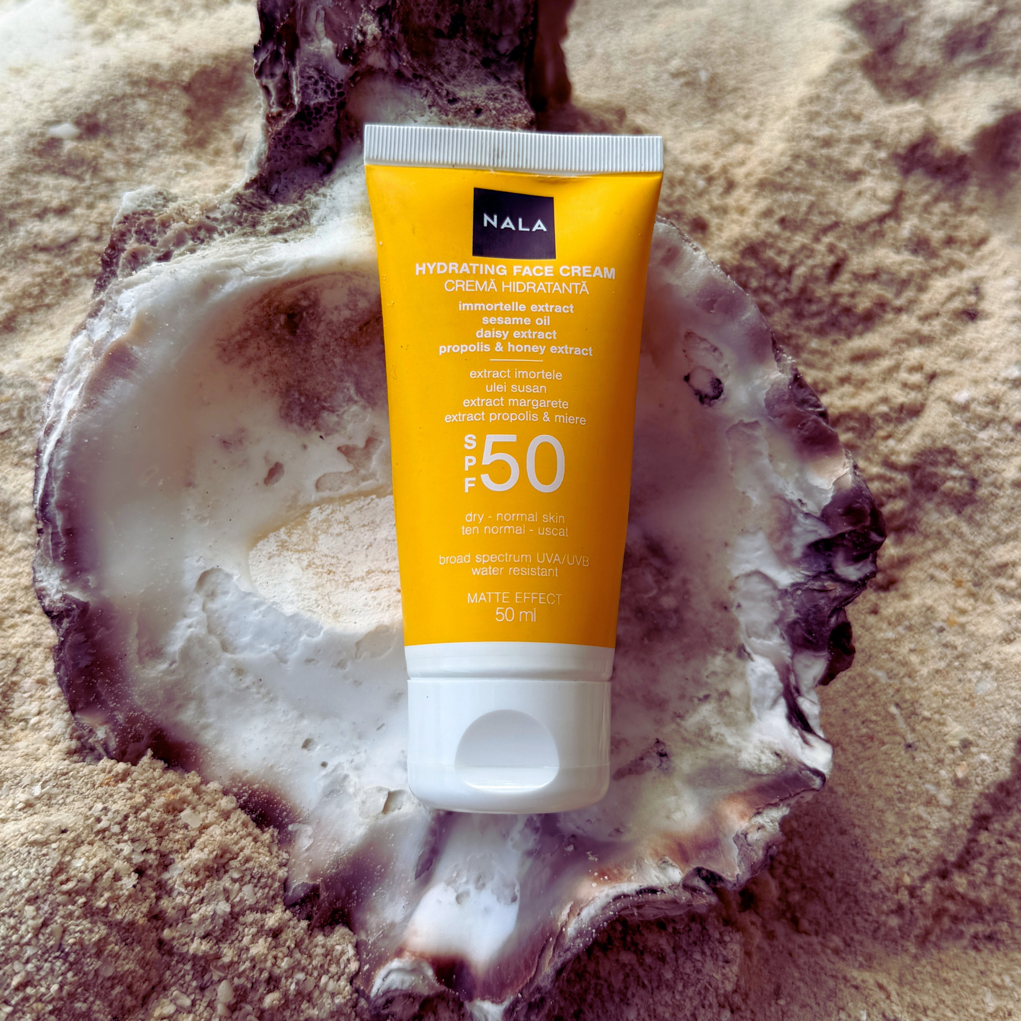 Cremă de față Hidratantă SPF 50 - Ten Normal - Imortele & Margarete