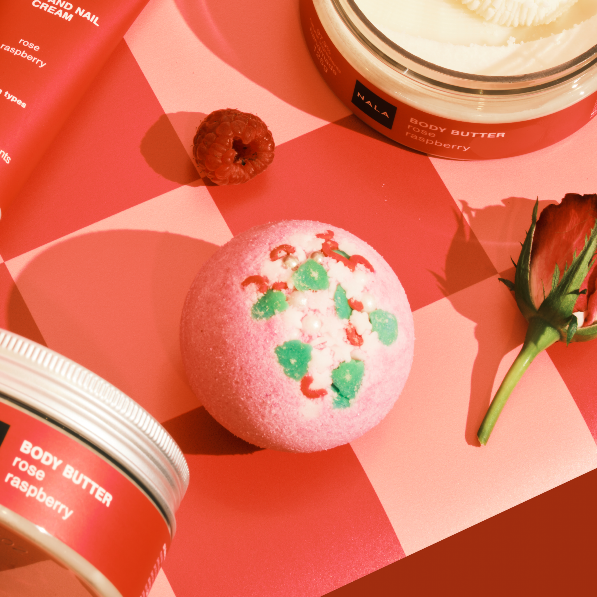 Bombă Baie Efervescentă - Trandafir & Zmeură