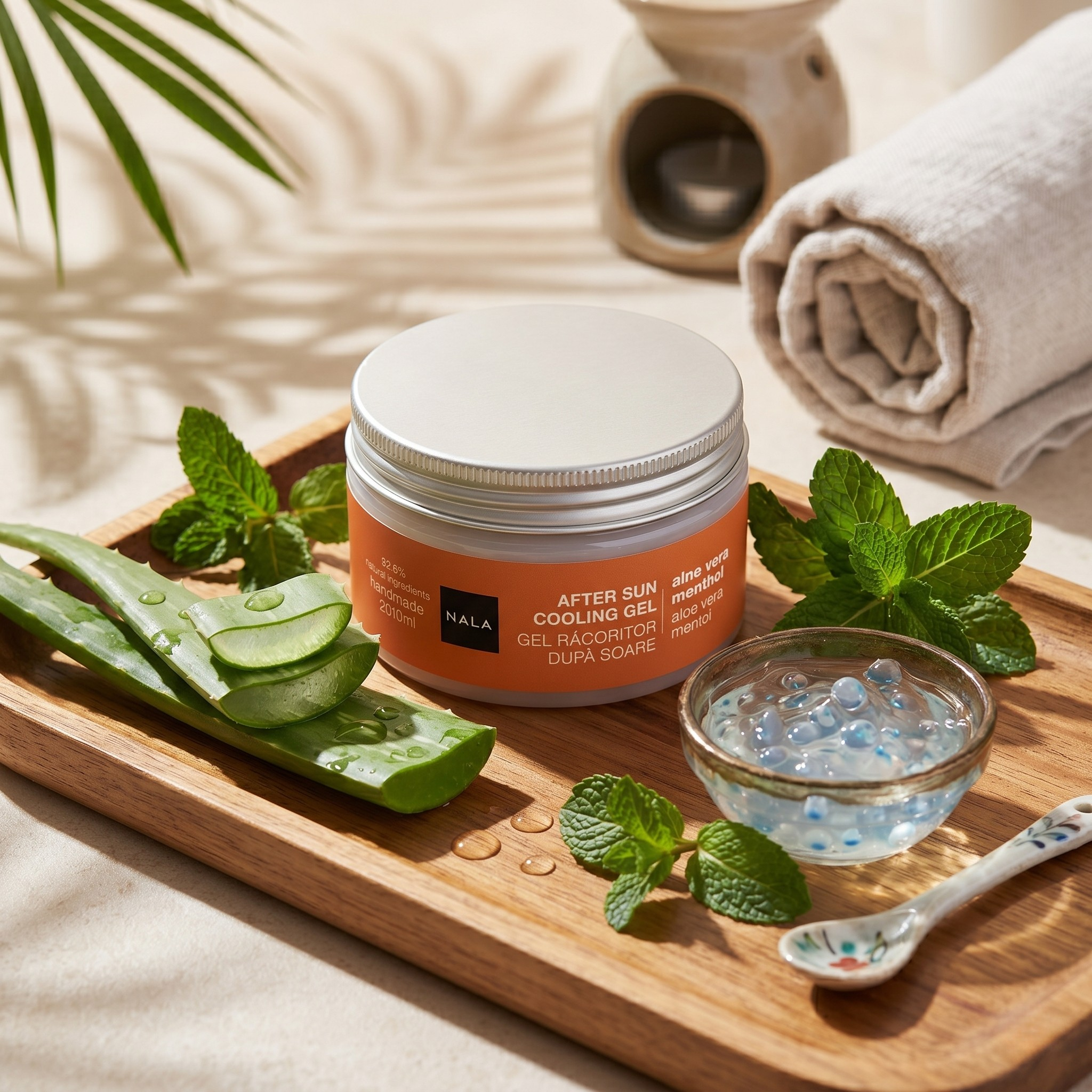 Gel Răcoritor după soare - Aloe Vera, Mentol – NALA Cosmetice Naturale