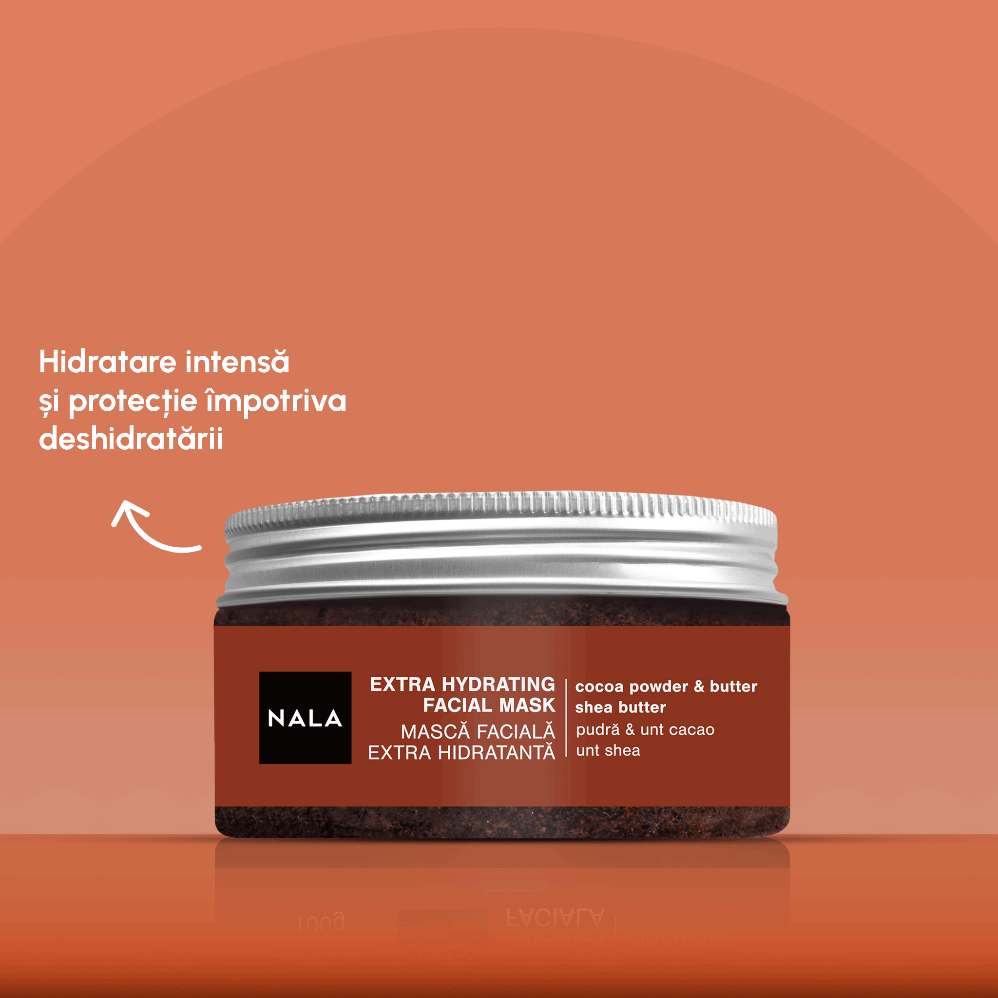 Mască Facială Extra Hidratantă - Pudră & Unt Cacao și Unt Shea