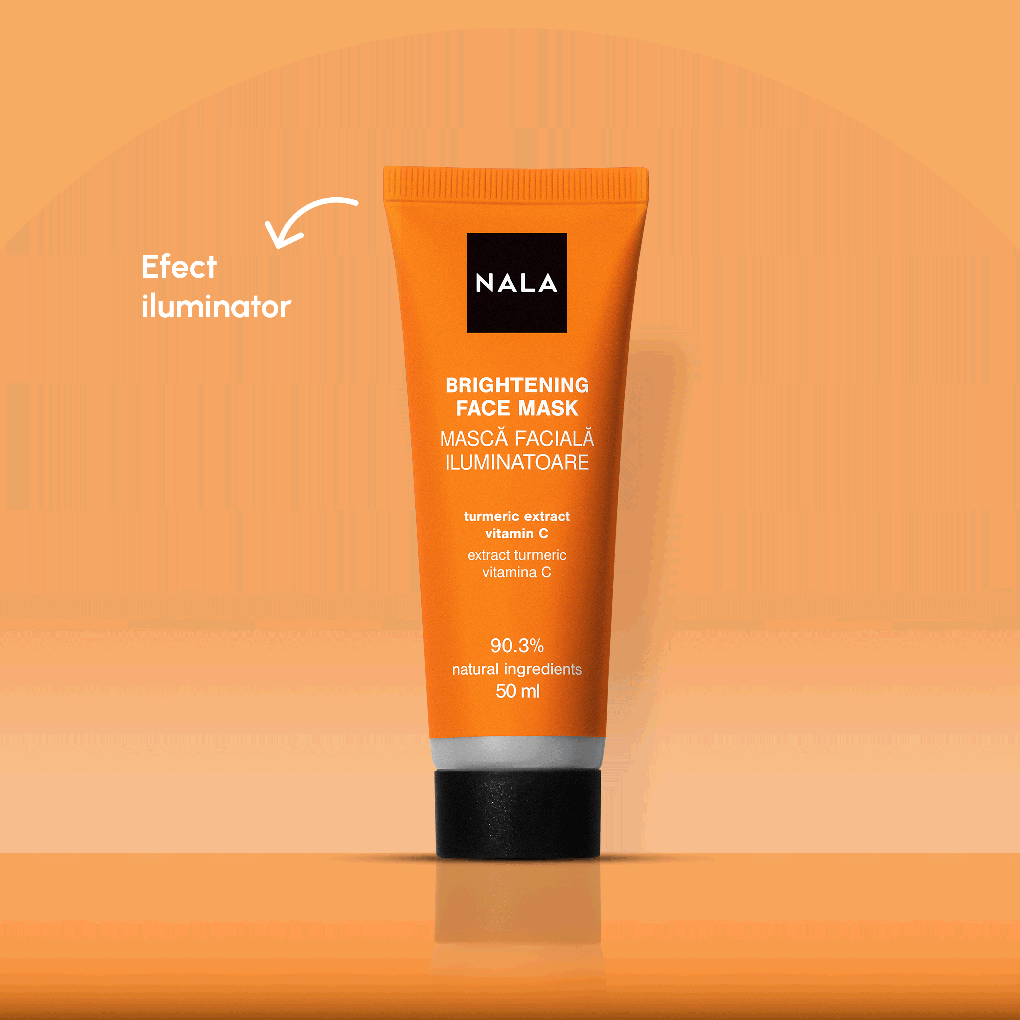 Mască Facială Iluminatoare - Extract Turmeric & Vitamina C