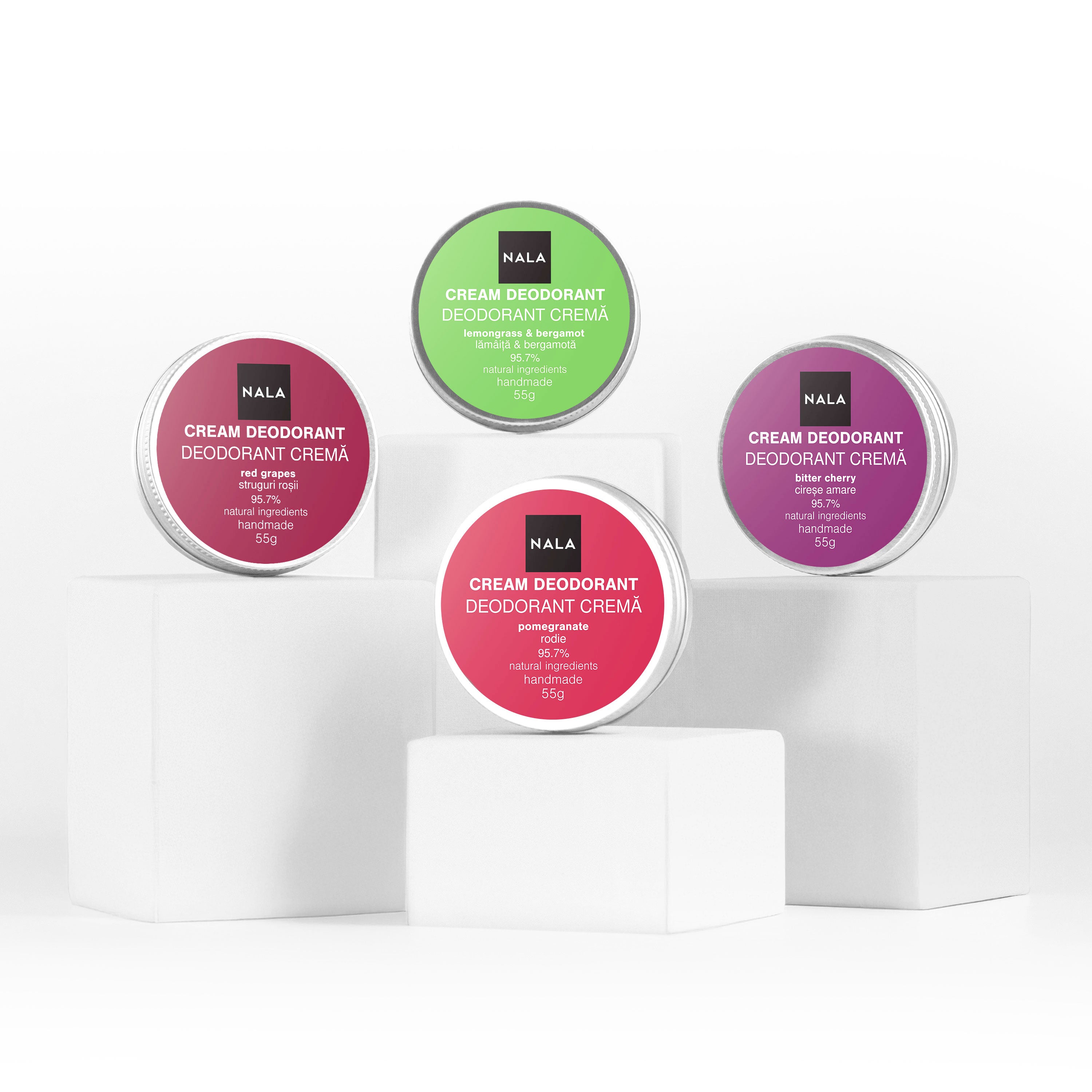 Pachet 4 x Deodorante Naturale - Protecție & Confort