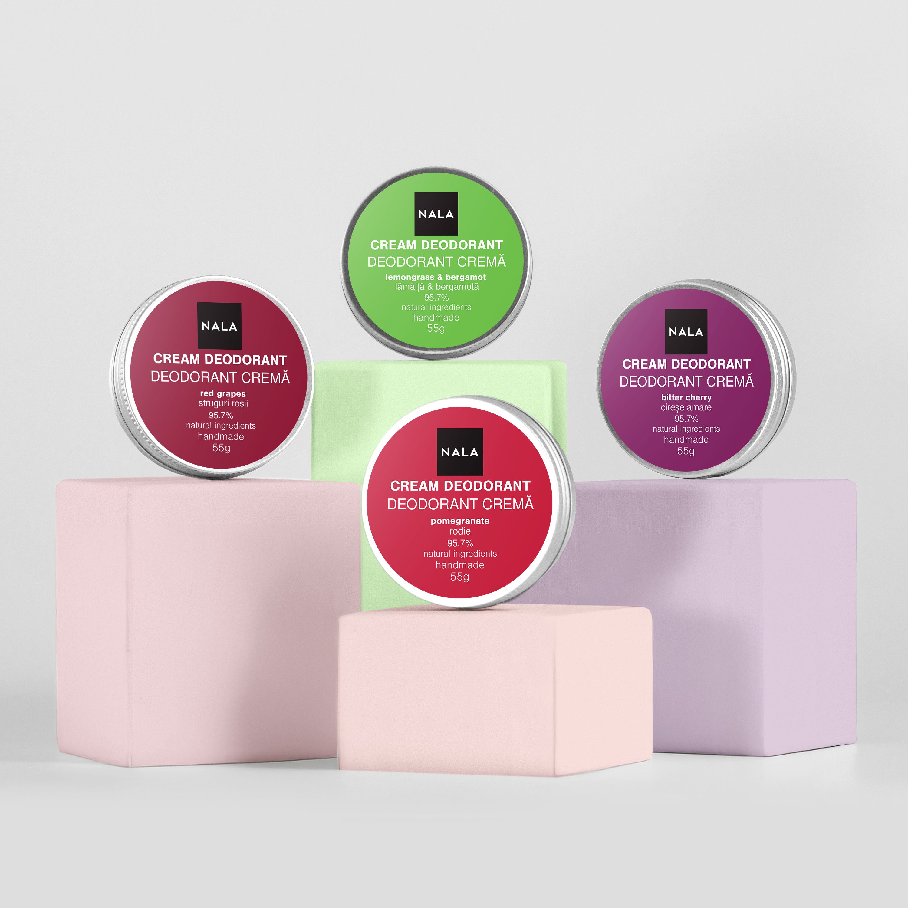 Pachet 4 x Deodorante Naturale - Protecție & Confort