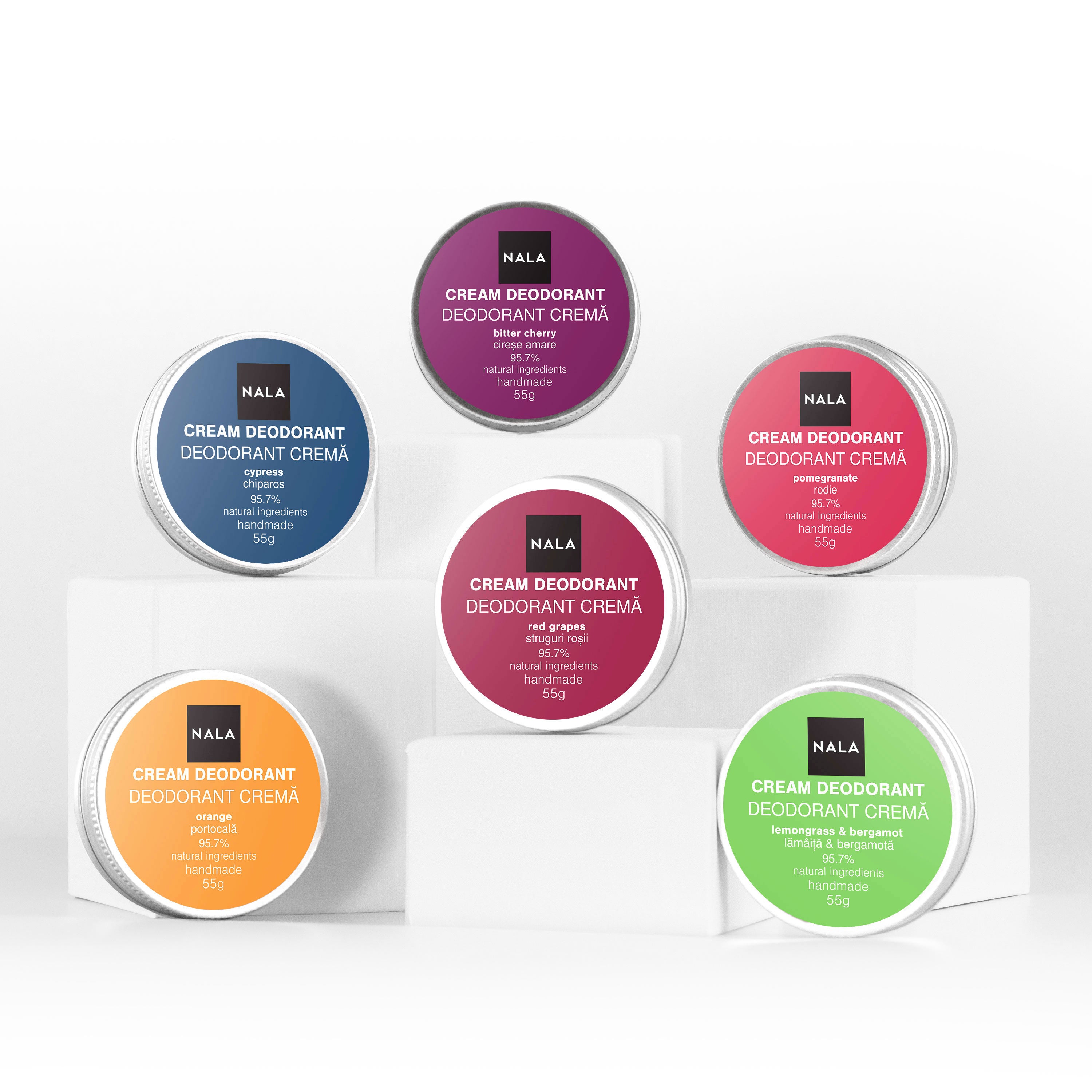 Pachet 6 x Deodorante Naturale - Protecție & Confort