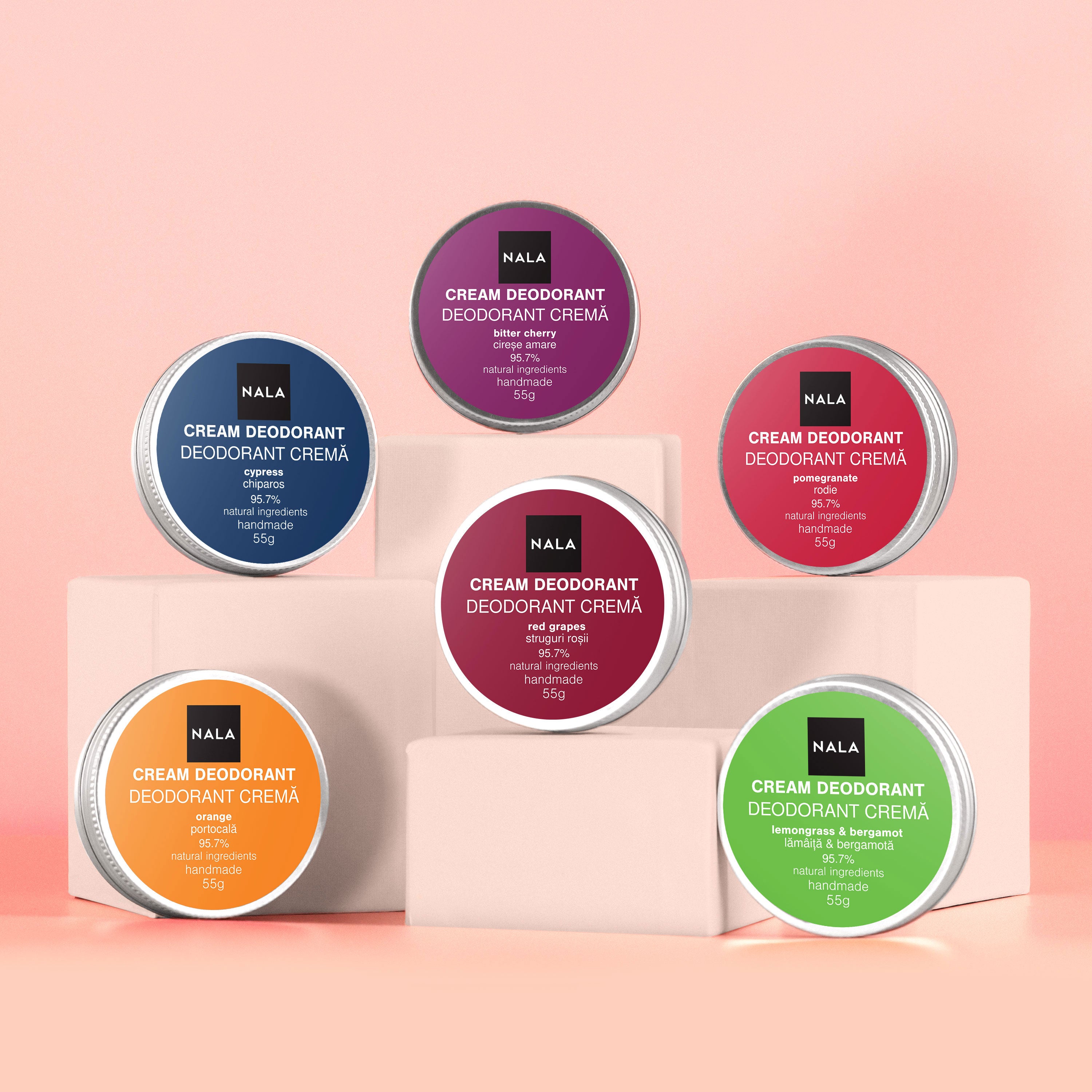 Pachet 6 x Deodorante Naturale - Protecție & Confort