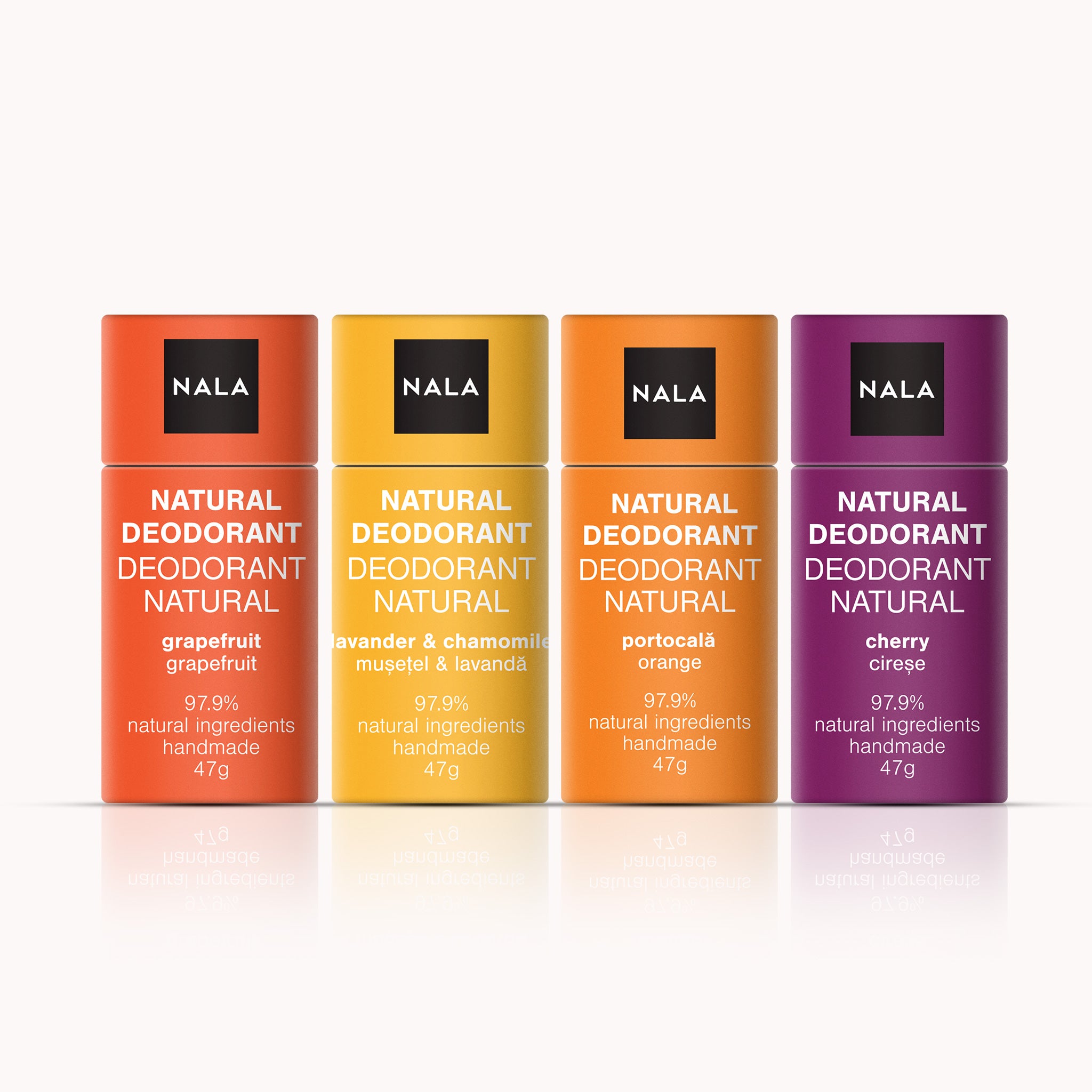 Pachet 4 x Deodorante Naturale Stick - Fresh & Confident