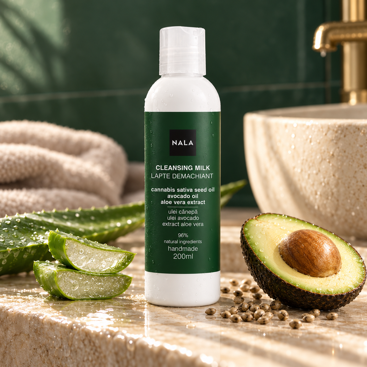 Lapte Demachiant - Ulei Cânepă, Avocado, Aloe Vera