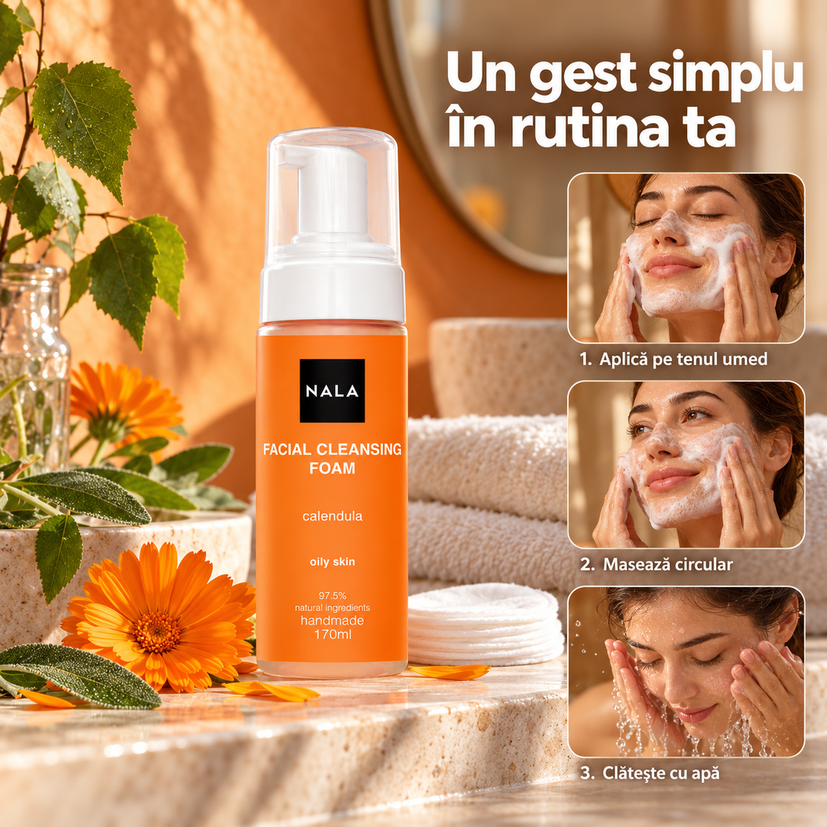 Spumă Curățare Ten Gras - Gălbenele