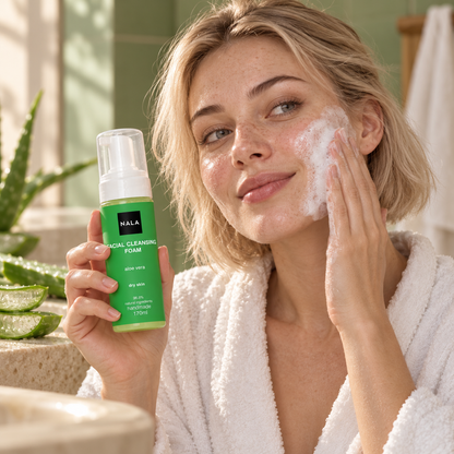 Spumă Curățare Ten Uscat - Aloe Vera