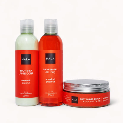 Set CADOU Exfoliere și Hidratare - Grapefruit