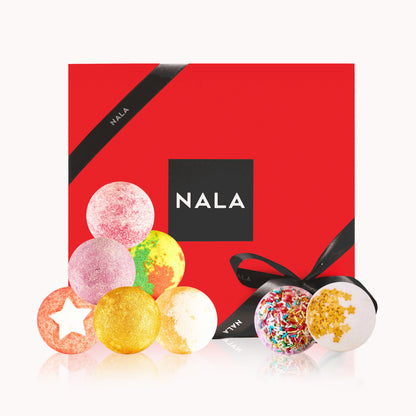 Set CADOU Relaxare Bombe Baie - Caramel Sărat &amp; Fistic + Cacao &amp; Vanilie