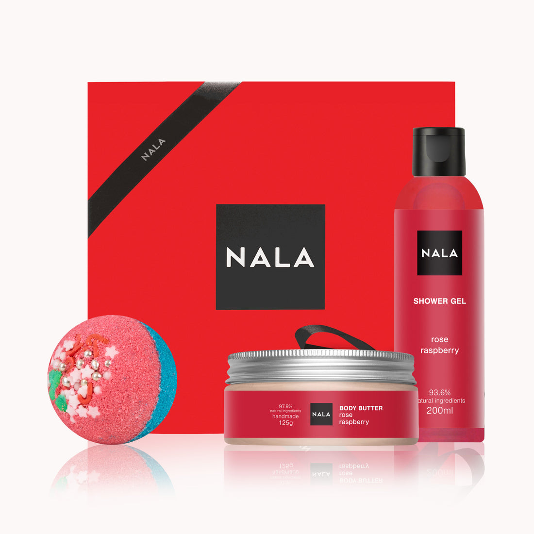 Set CADOU Baie &amp; Hidratare - Trandafir &amp; Zmeură (unt)