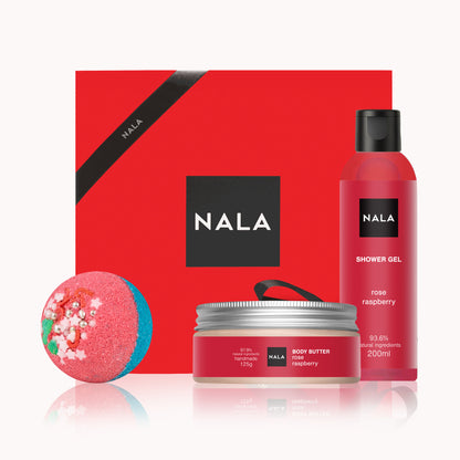 Set CADOU Baie &amp; Hidratare - Trandafir &amp; Zmeură (unt)