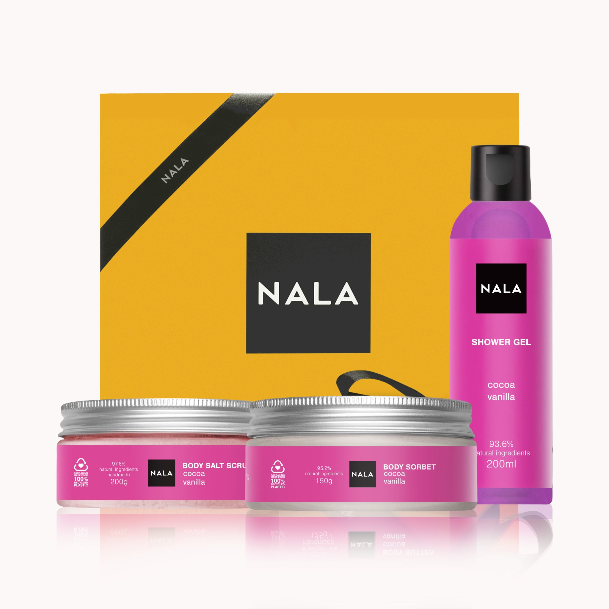 Set CADOU Piele Catifelată - Cacao &amp; Vanilie (Șerbet)