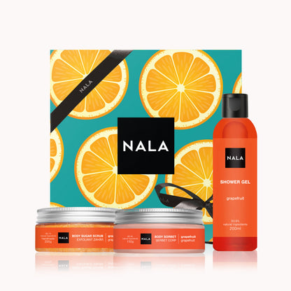 Set CADOU Piele Catifelată - Grapefruit (Șerbet)