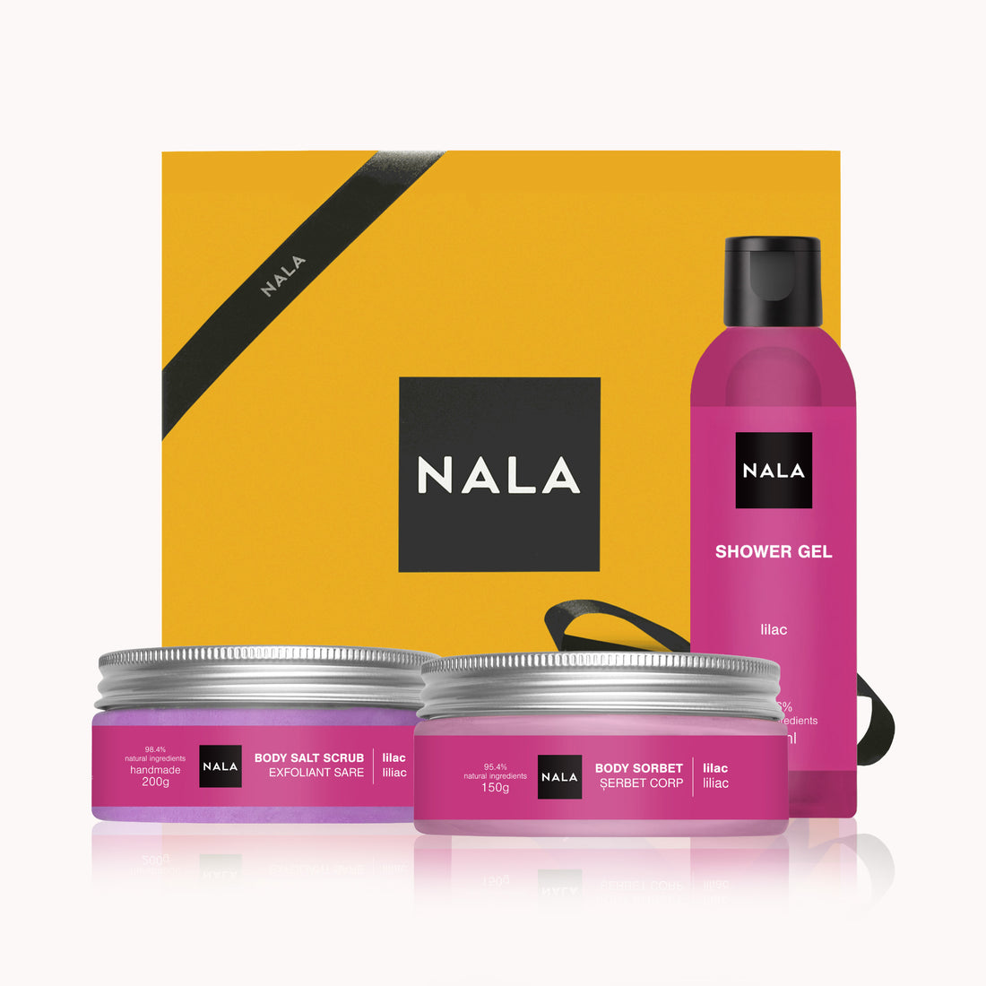 Set CADOU Piele Catifelată - Liliac (Șerbet)