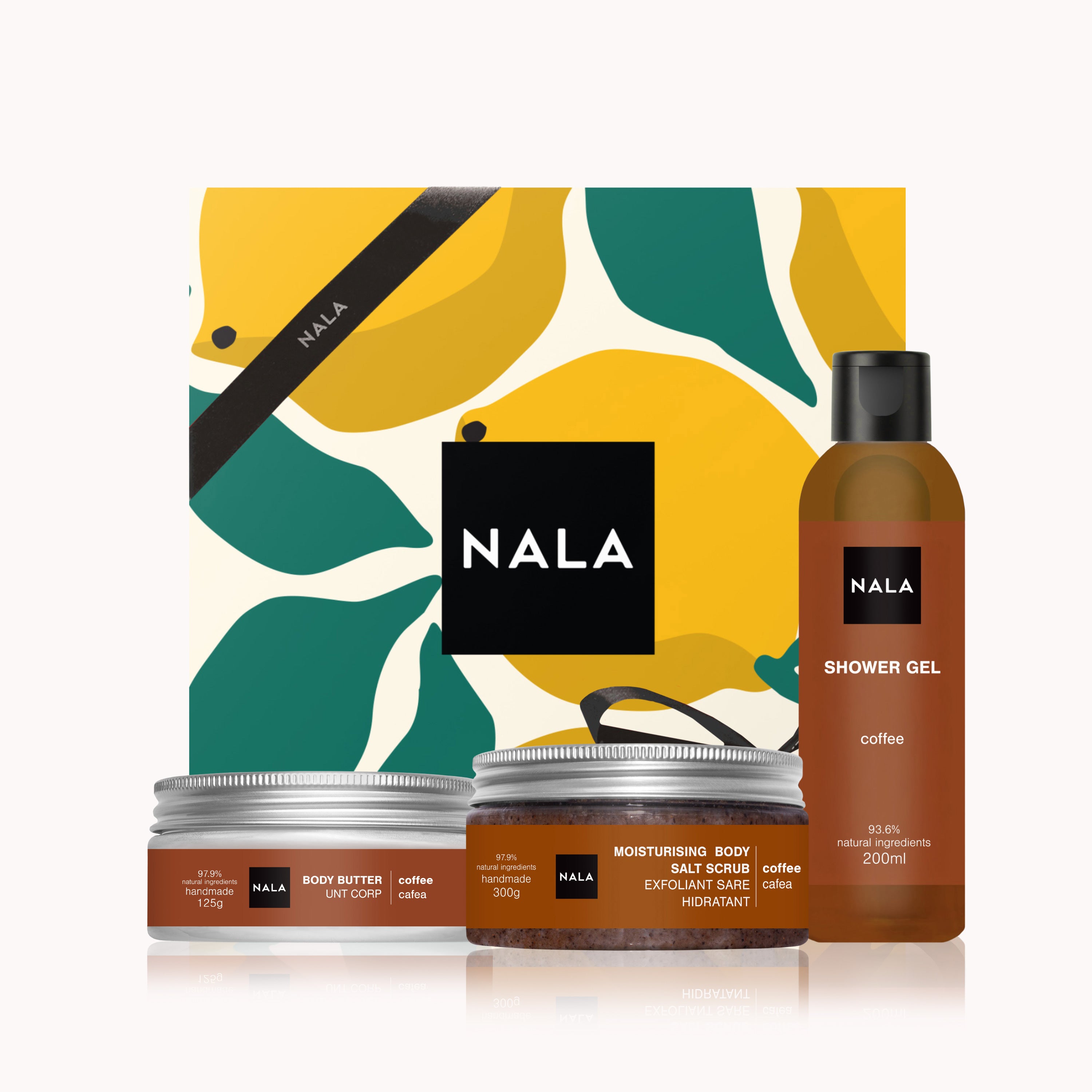 Set CADOU Hidratare și Exfoliere Piele Uscată - Cafea (Unt)