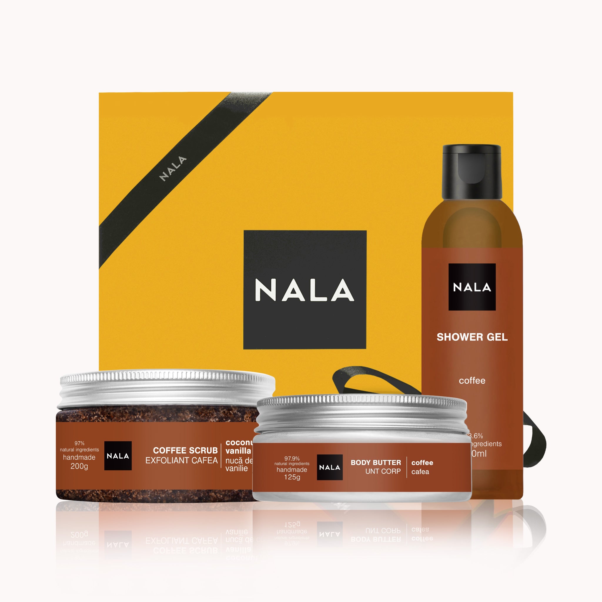 Set CADOU Hidratare și Exfoliere Piele Uscată - Cafea (Unt)