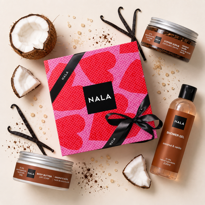 Set CADOU Hidratare și Exfoliere Piele Uscată - Nuca de Cocos &amp; Vanilie (Unt)