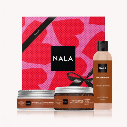 Set CADOU Hidratare și Exfoliere Piele Uscată - Nuca de Cocos &amp; Vanilie (Unt)