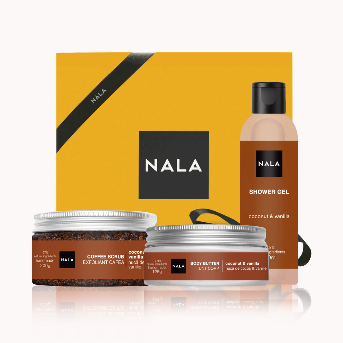 Set CADOU Hidratare și Exfoliere Piele Uscată - Cocos și Vanilie (Unt)