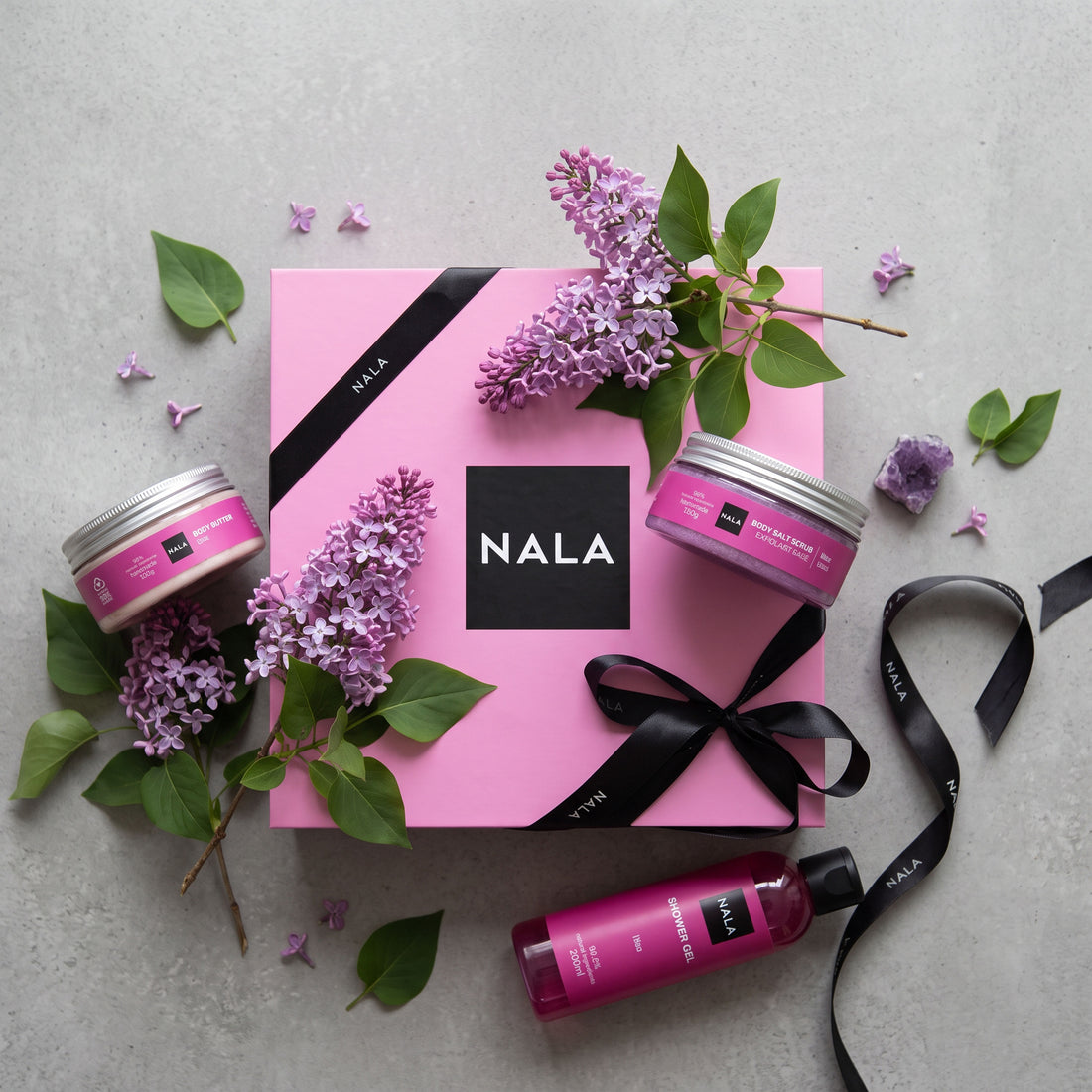 Set CADOU Hidratare și Exfoliere Piele Uscată - Liliac (Unt)