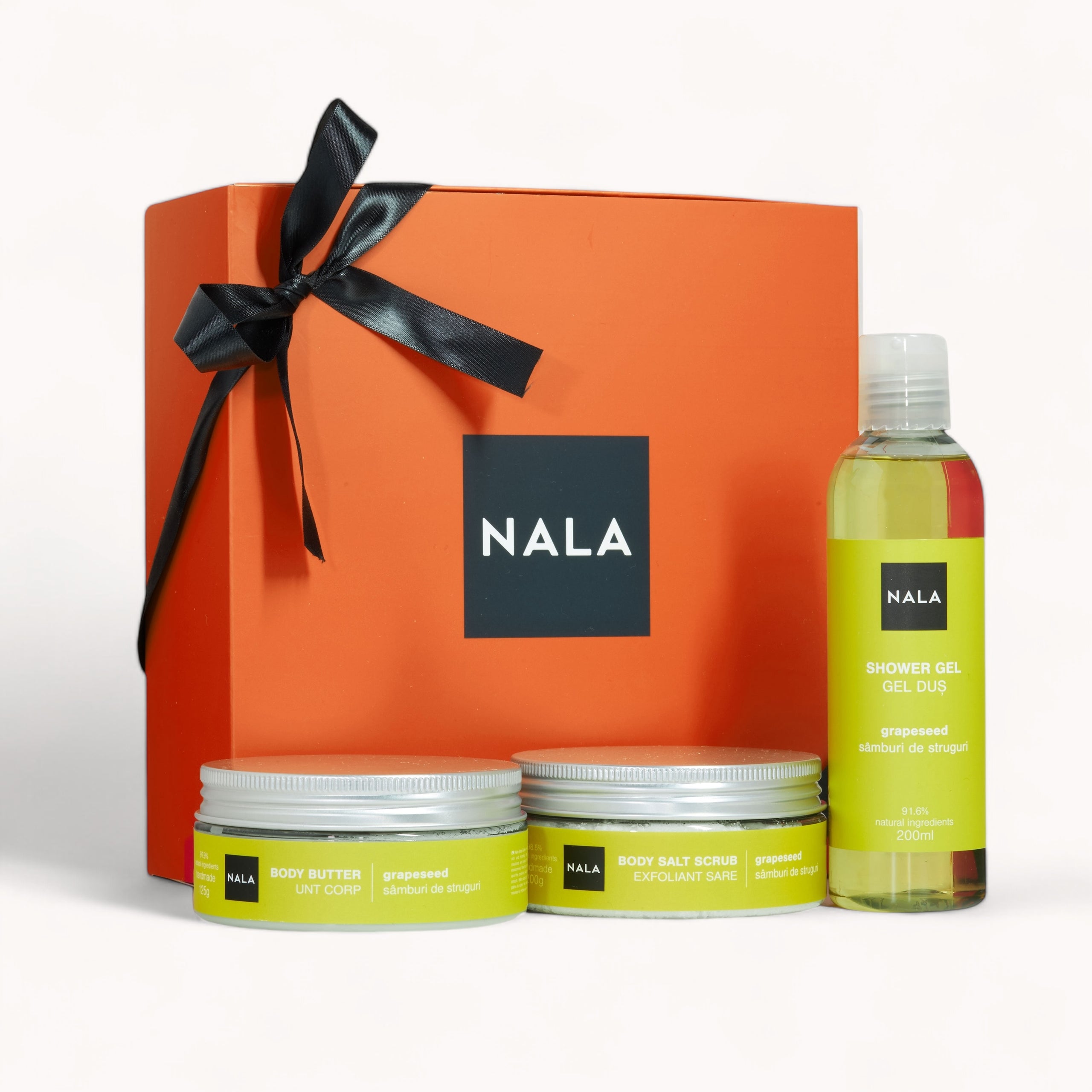 Set CADOU Hidratare și Exfoliere Piele Uscată - Sâmburi de Struguri (Unt)