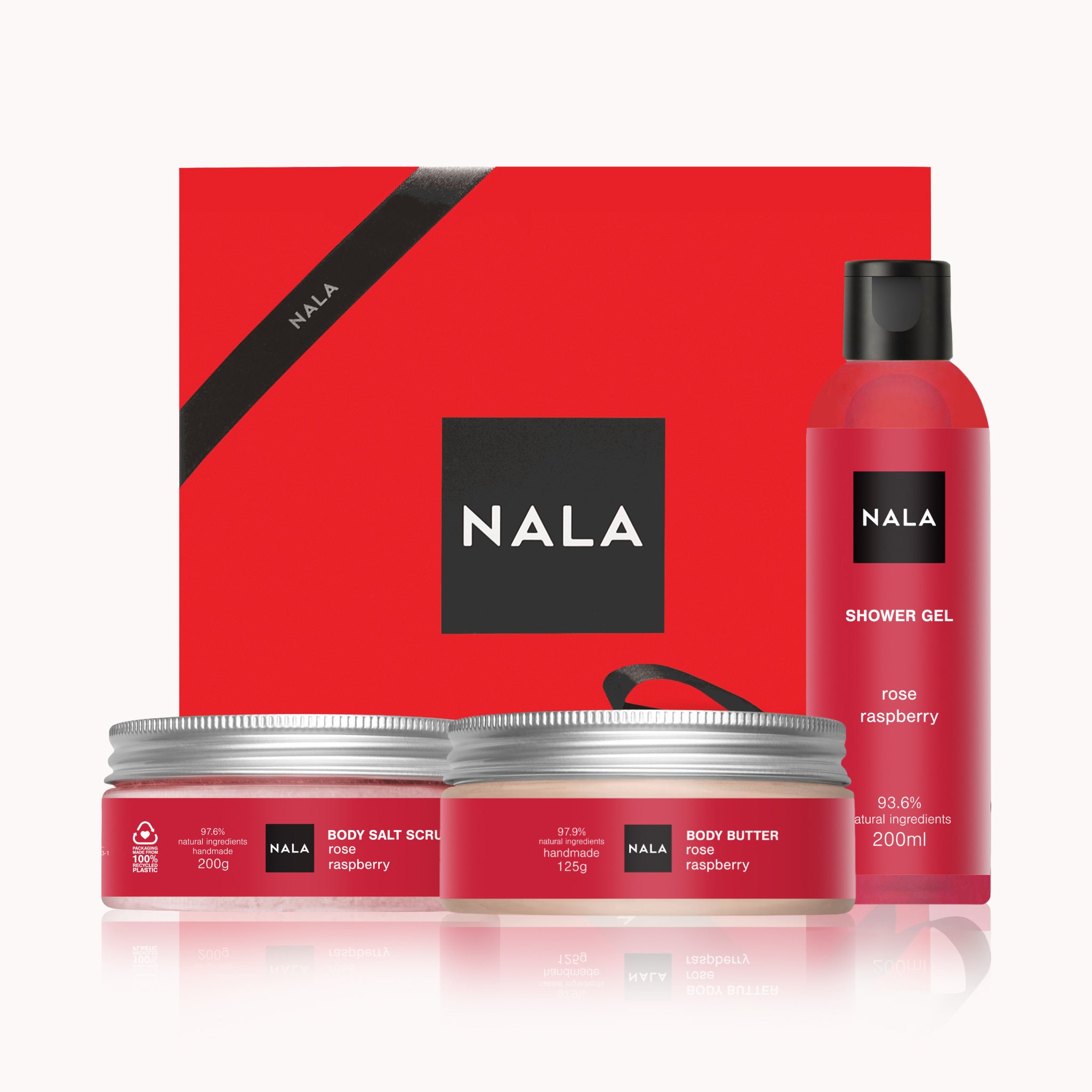 Set CADOU Hidratare și Exfoliere Piele Uscată - Trandafir &amp; Zmeură (Unt)