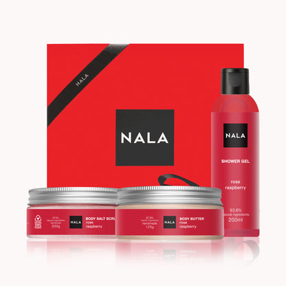 Set CADOU Hidratare și Exfoliere Piele Uscată - Trandafir &amp; Zmeură (Unt)