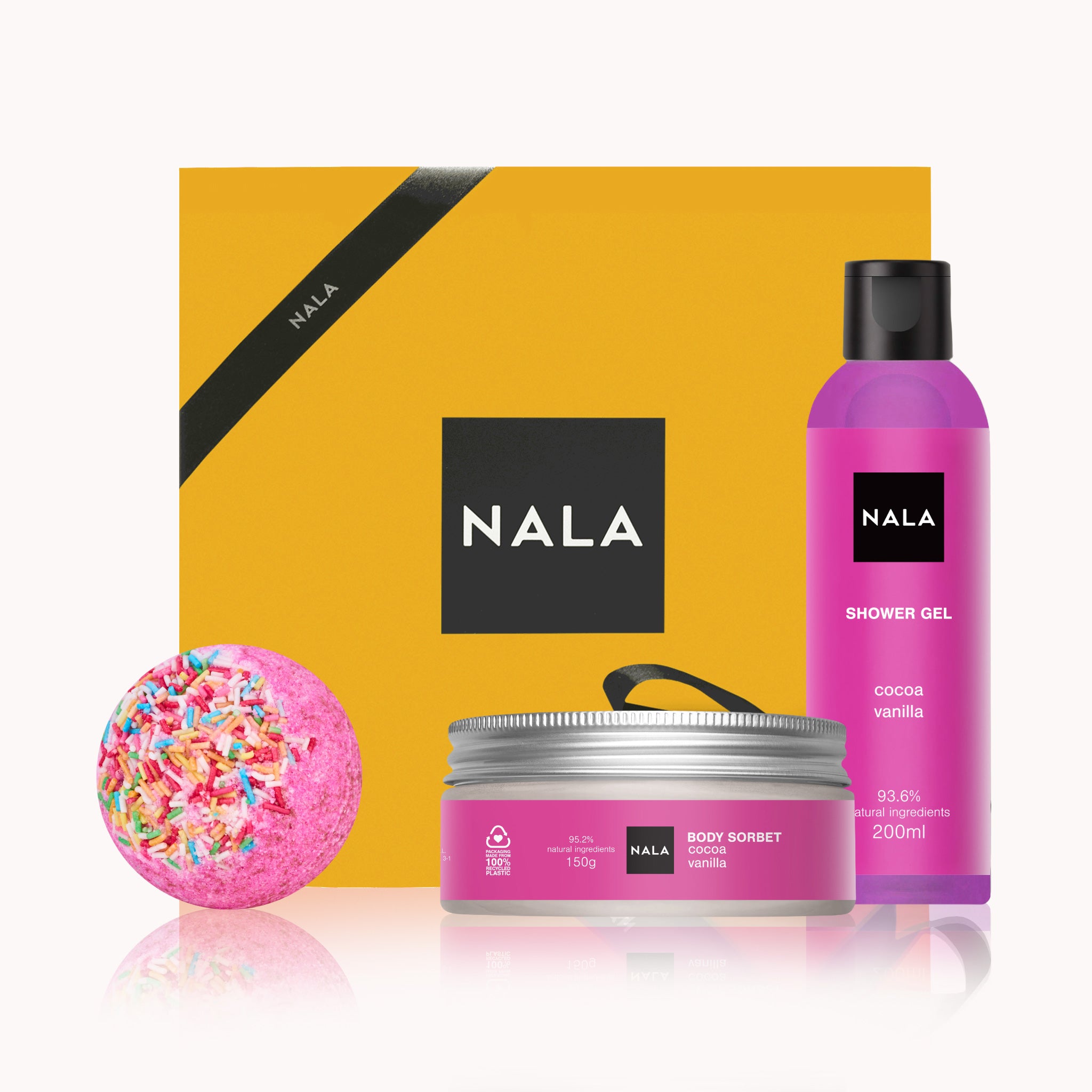 Set Baie și Hidratare - Cacao &amp; Vanilie (Șerbet)