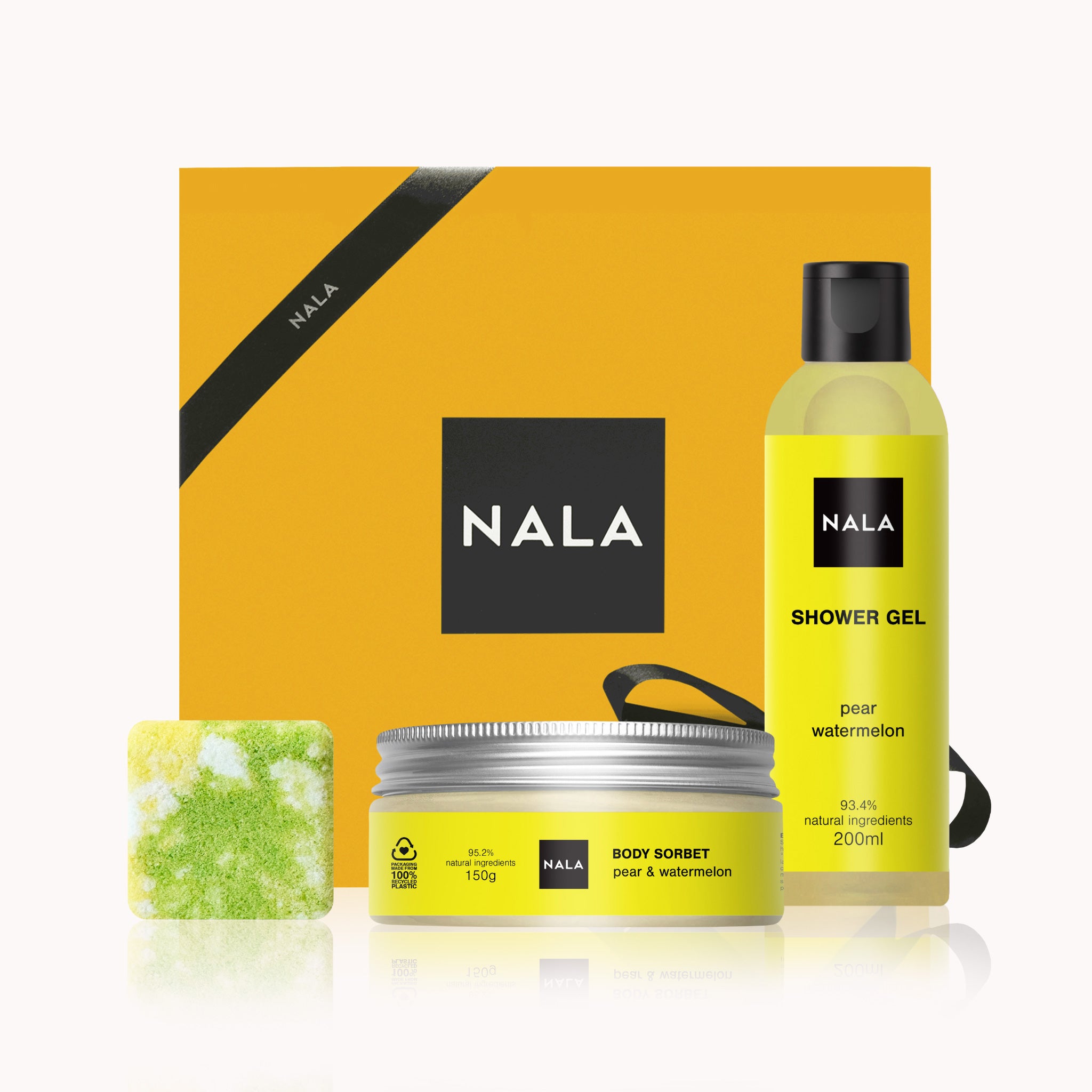 Set CADOU Baie și Hidratare CUB - Pară &amp; Pepene Roșu (Șerbet)