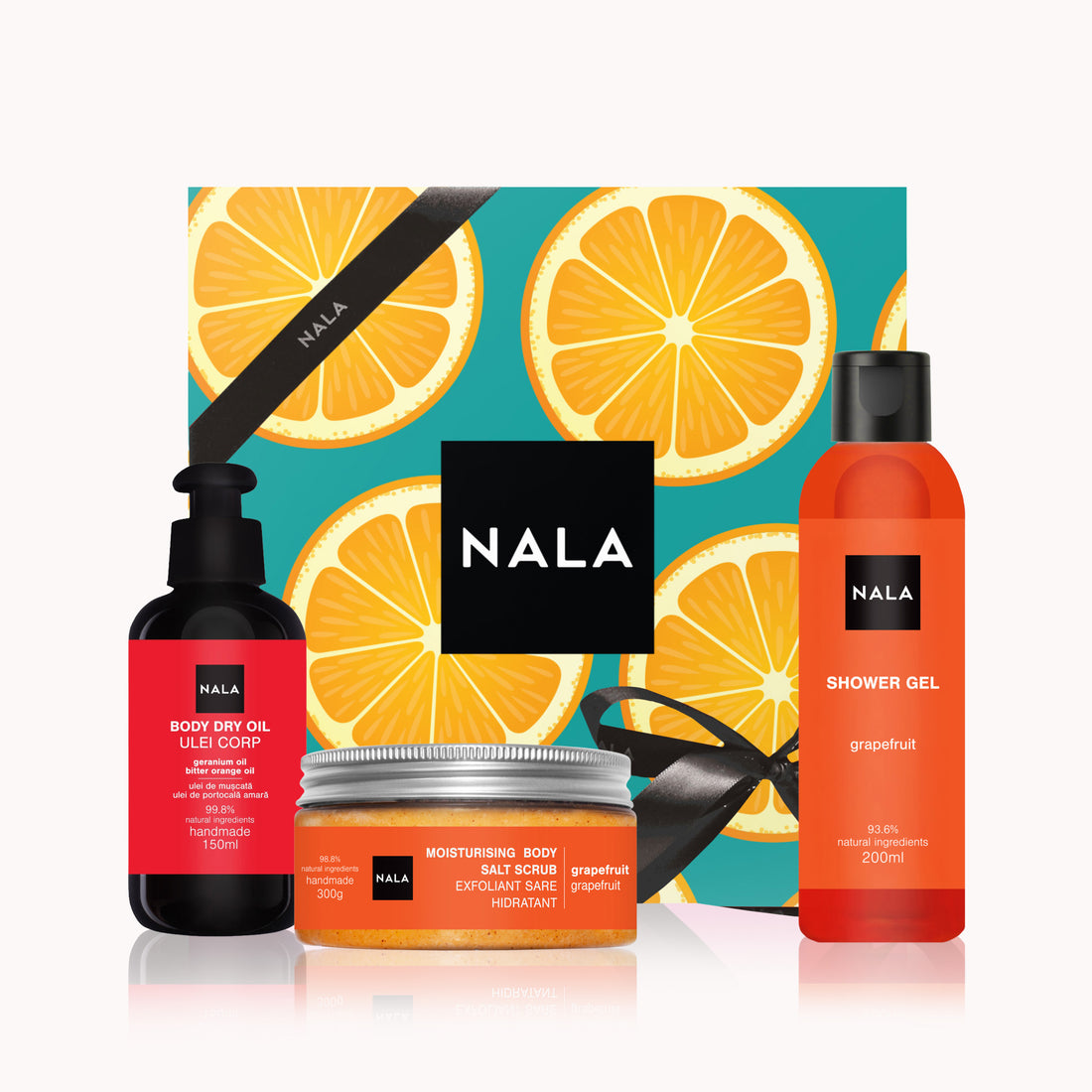 Set CADOU Piele Catifelată - Grapefruit, Mușcată &amp; Portocală Amară