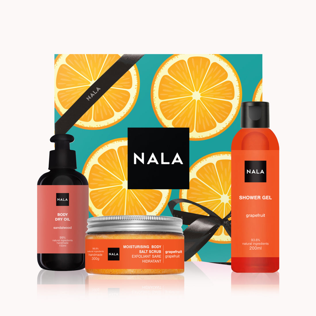 Set CADOU Piele Catifelată - Grapefruit &amp; Lemn de Santal