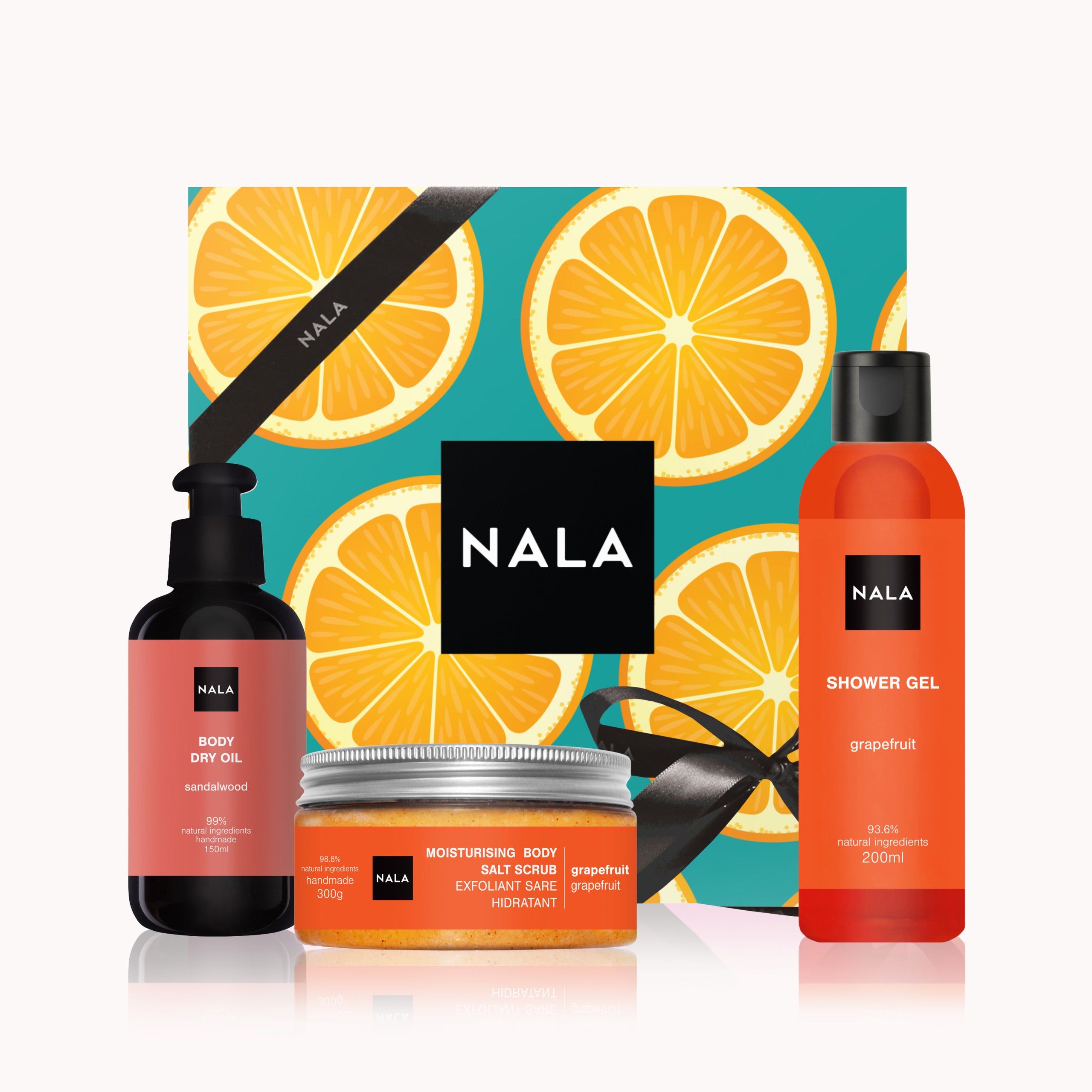 Set CADOU Piele Catifelată - Grapefruit &amp; Lemn de Santal