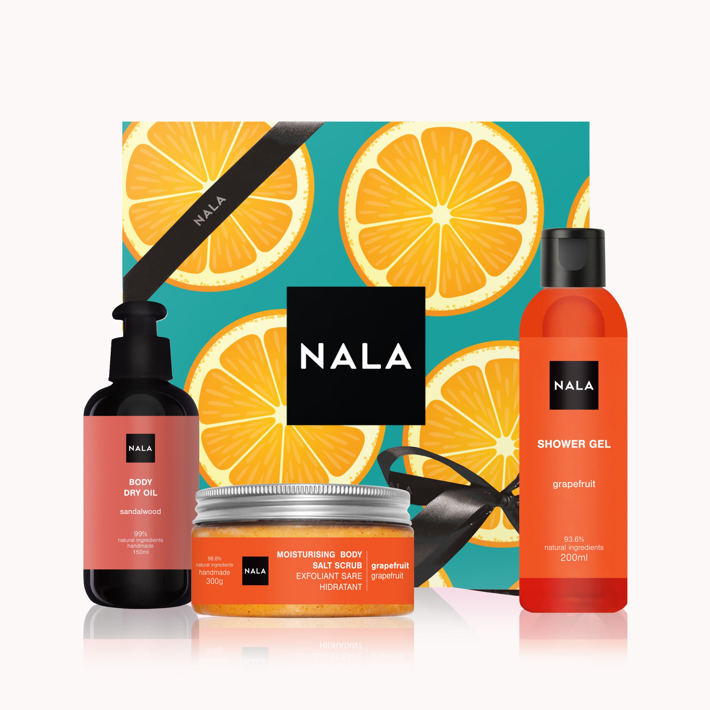 Set CADOU Piele Catifelată - Grapefruit &amp; Lemn de Santal