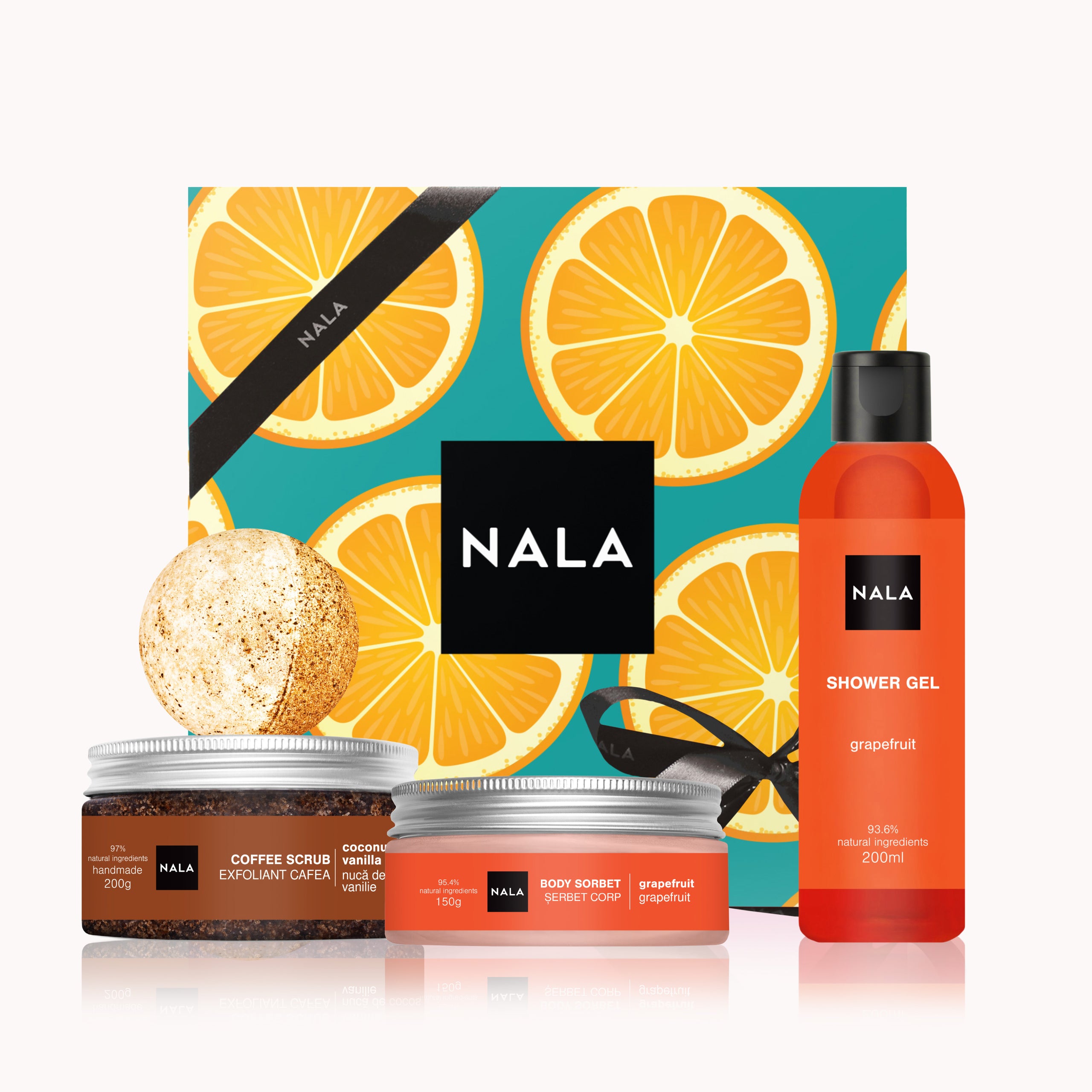 Set CADOU Exfoliere și Hidratare - Grapefruit (Șerbet)