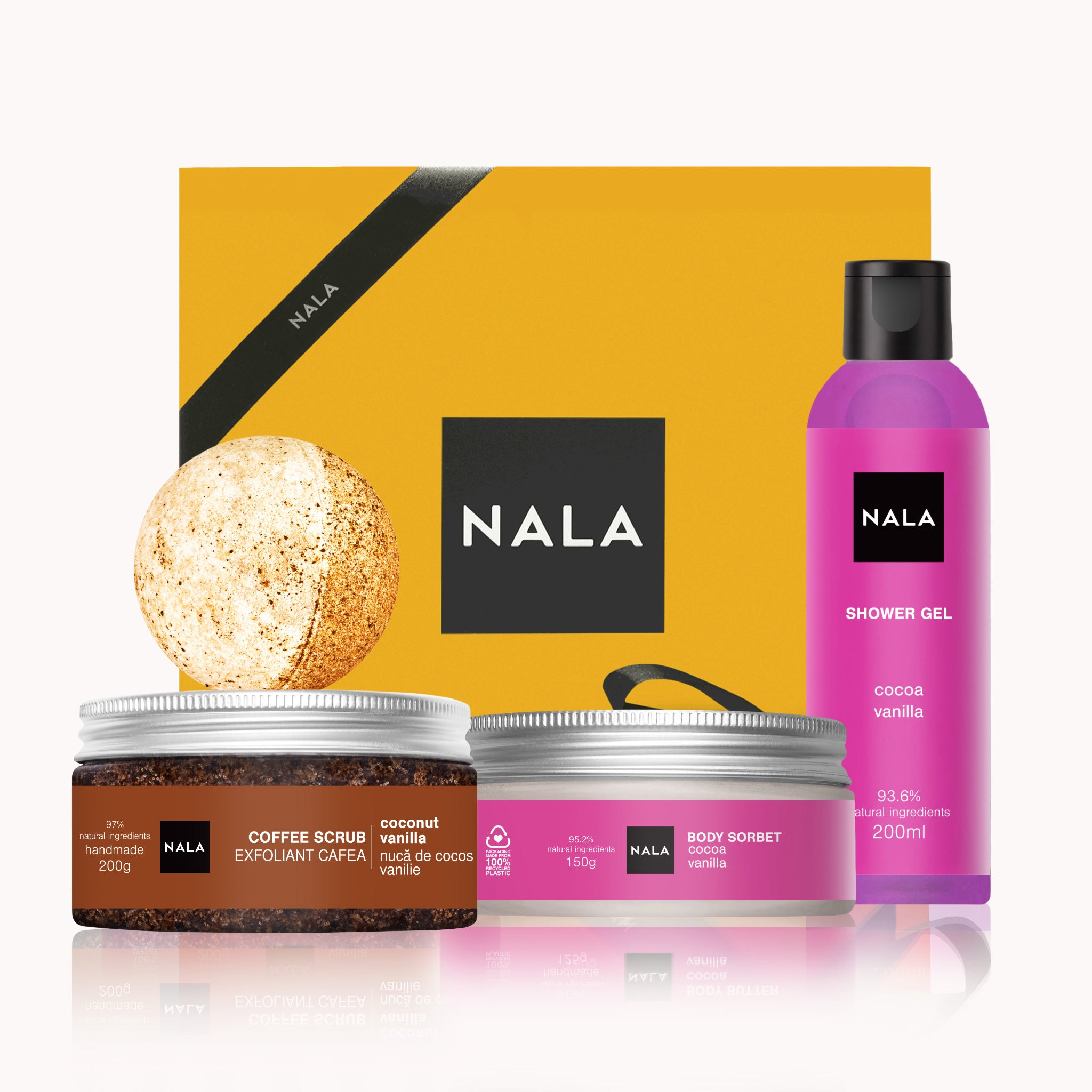 Set CADOU Exfoliere și Hidratare - Cacao &amp; Vanilie (Șerbet)